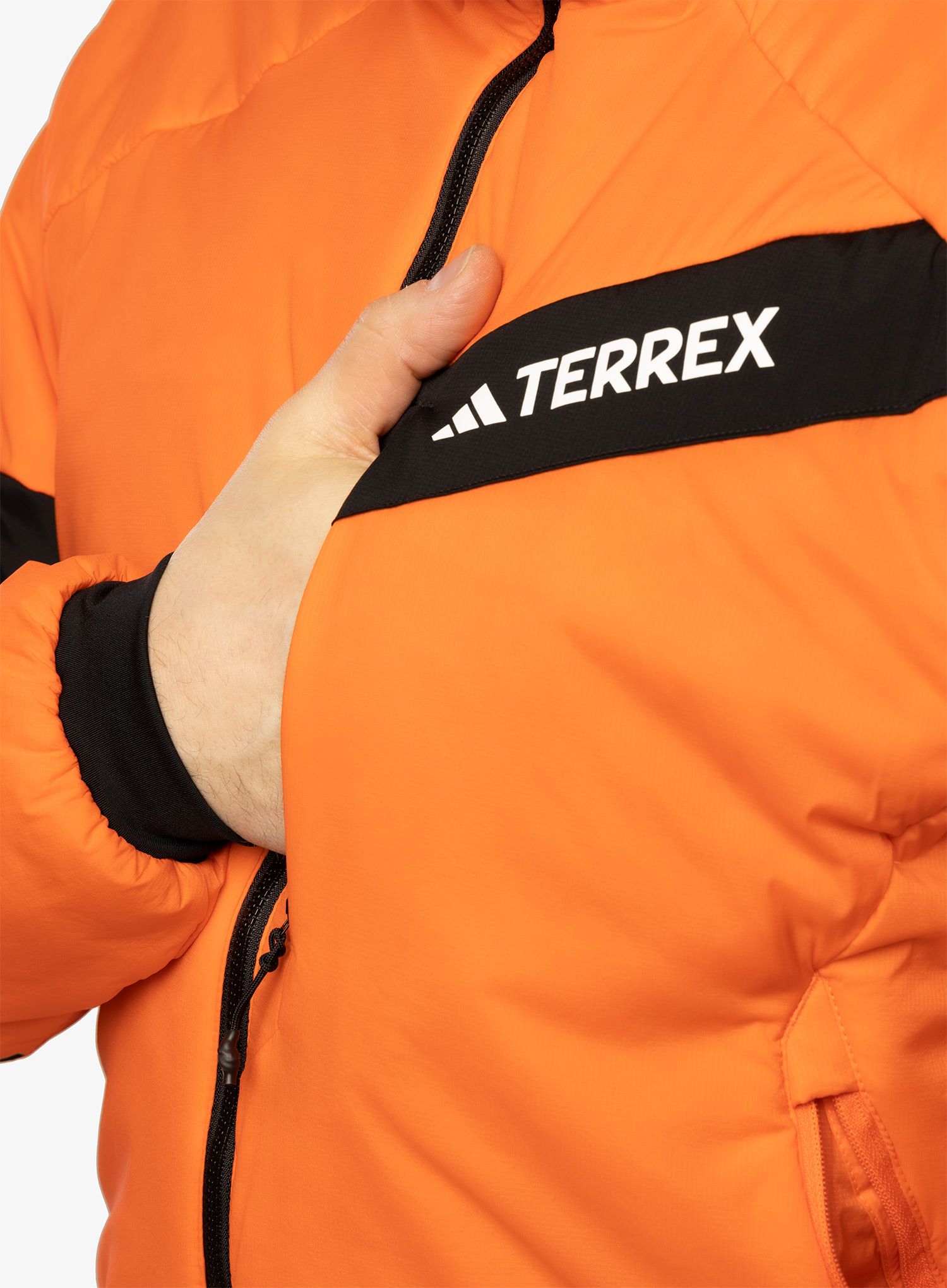 Куртка утеплена adidas TERREX Techrock Stretch PrimaLoft Hooded Jkt - semi impact orange/black