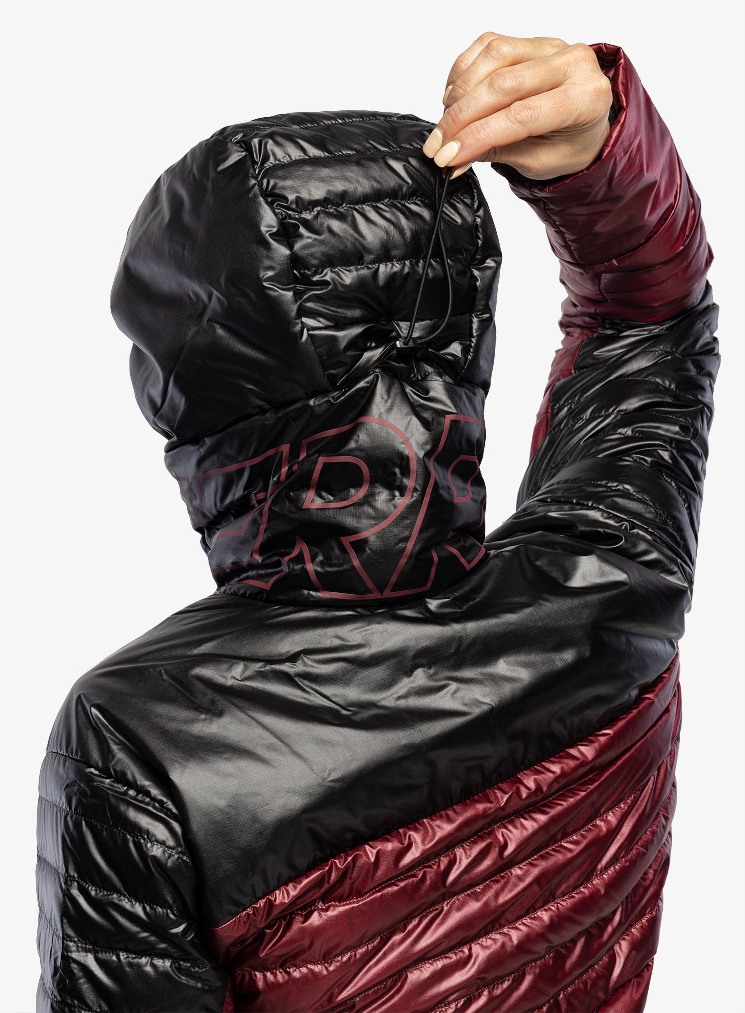 Пуховик жіноча adidas TERREX Techrock Year-Round Down Hooded Jkt - shadow red/black