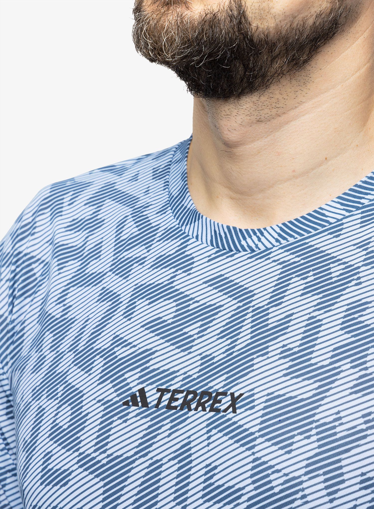 Кофта для бігу adidas TERREX Trail Running Longsleeve Graphic - blue dawn/wonder steel