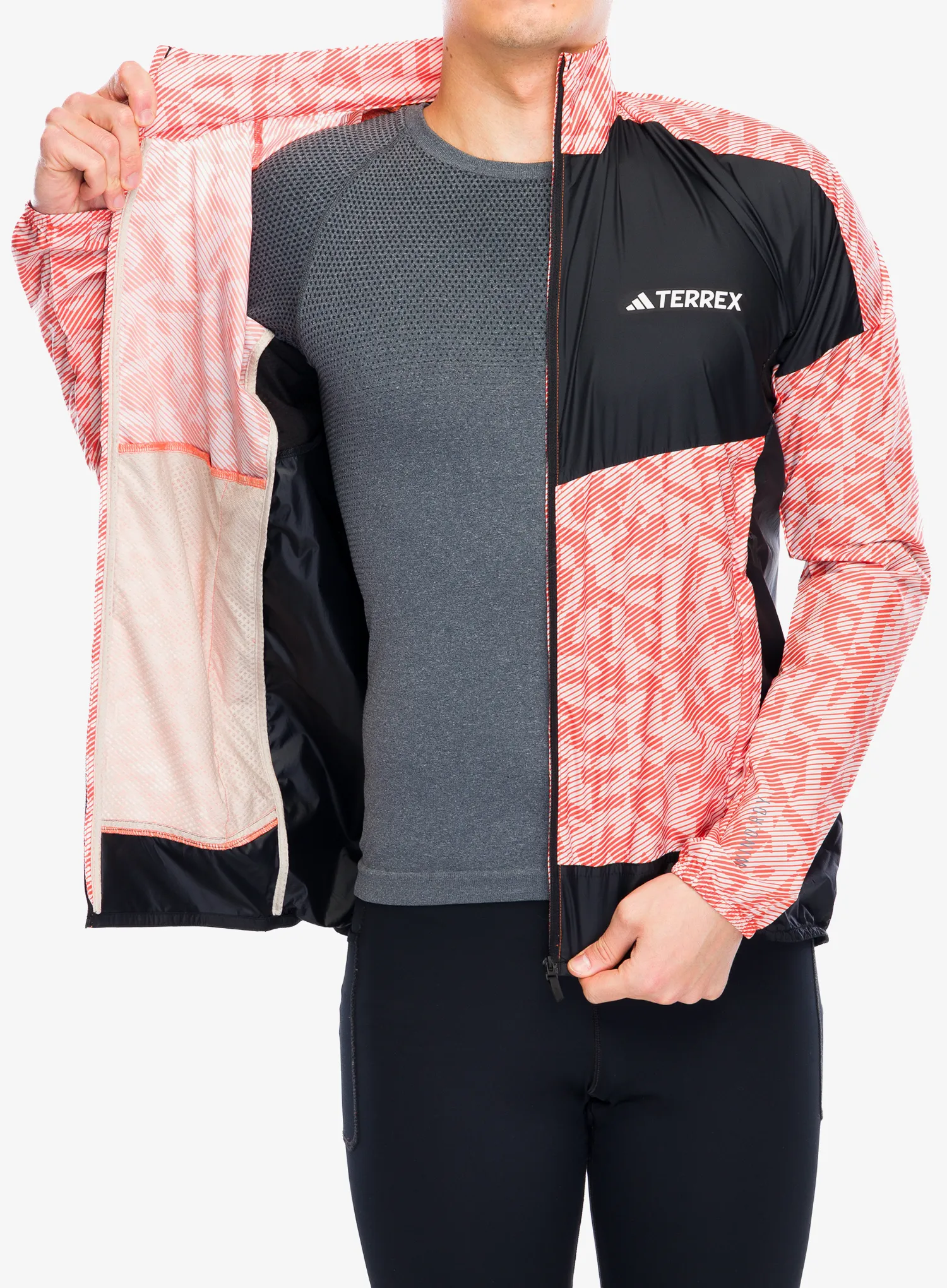 Куртка для бігу adidas TERREX Trail Running Wind Jacket - putty mauve/black