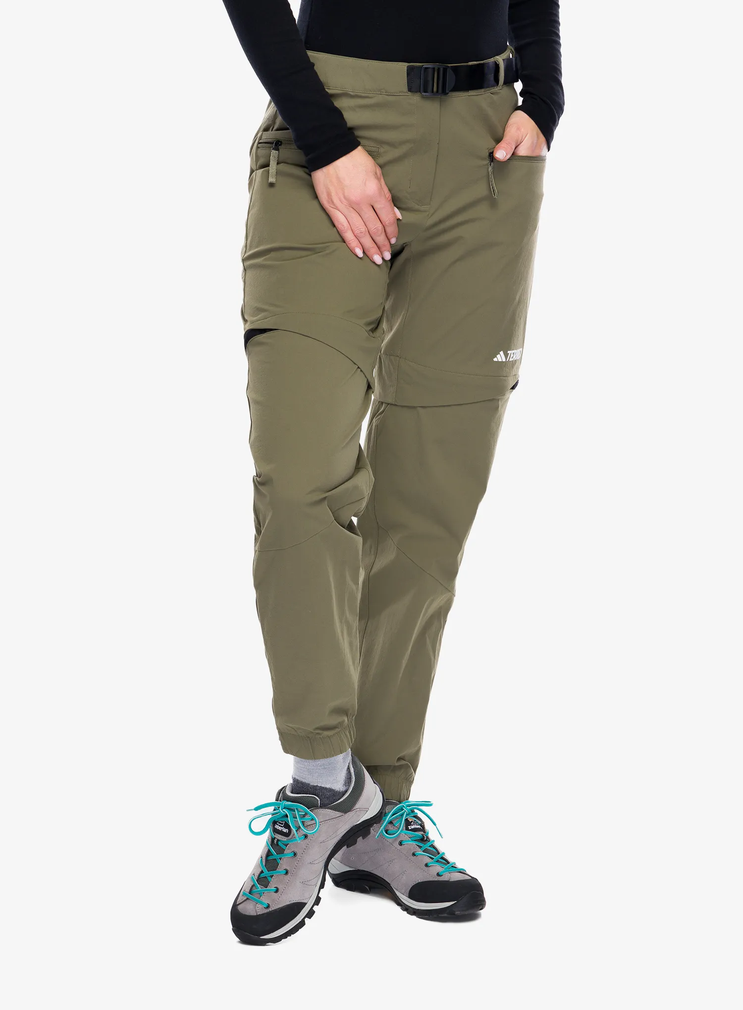 Штани жіночі adidas TERREX Utilitas Zip Off Pants - olive strata