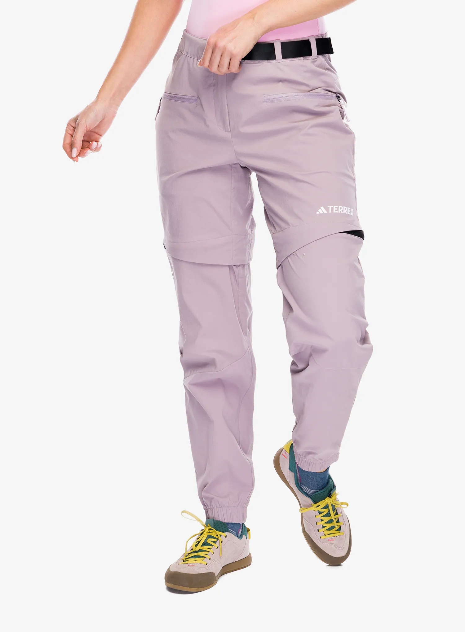 Штани жіночі adidas TERREX Utilitas Zip Off Pants - preloved fig/fig