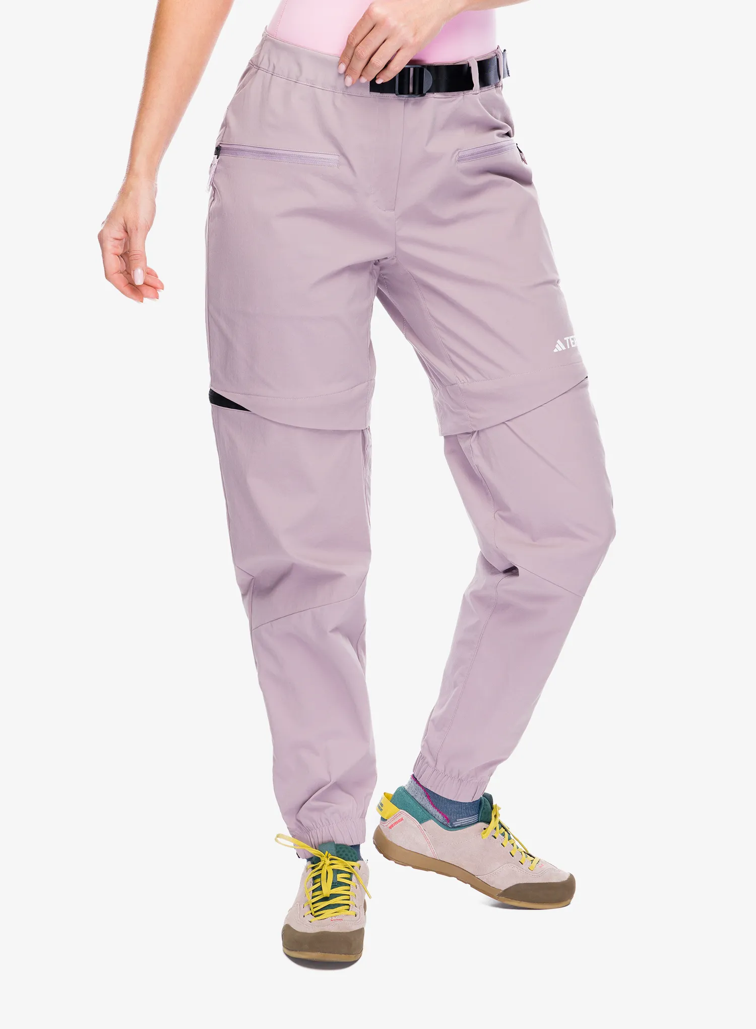 Штани жіночі adidas TERREX Utilitas Zip Off Pants - preloved fig/fig