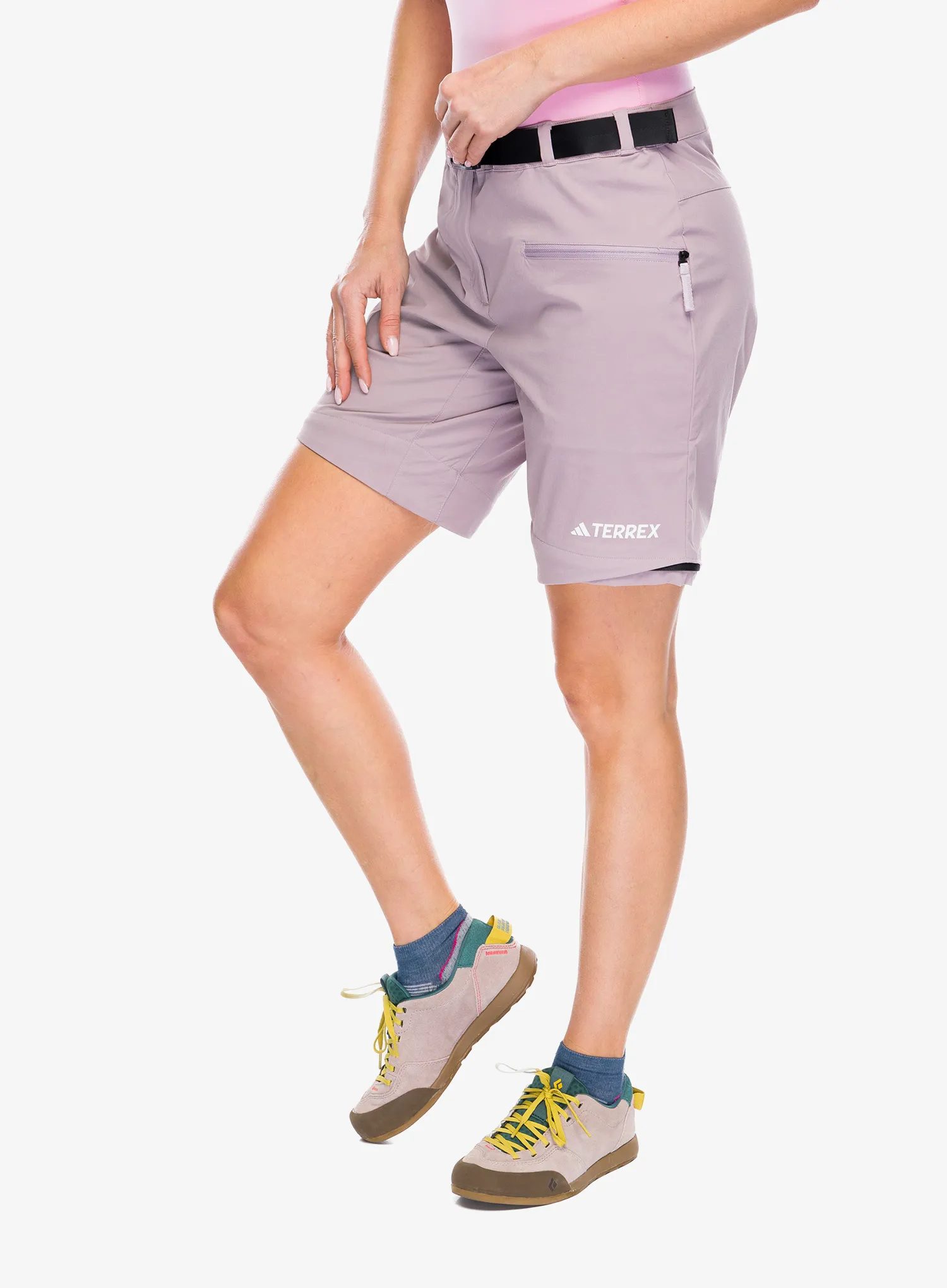 Штани жіночі adidas TERREX Utilitas Zip Off Pants - preloved fig/fig