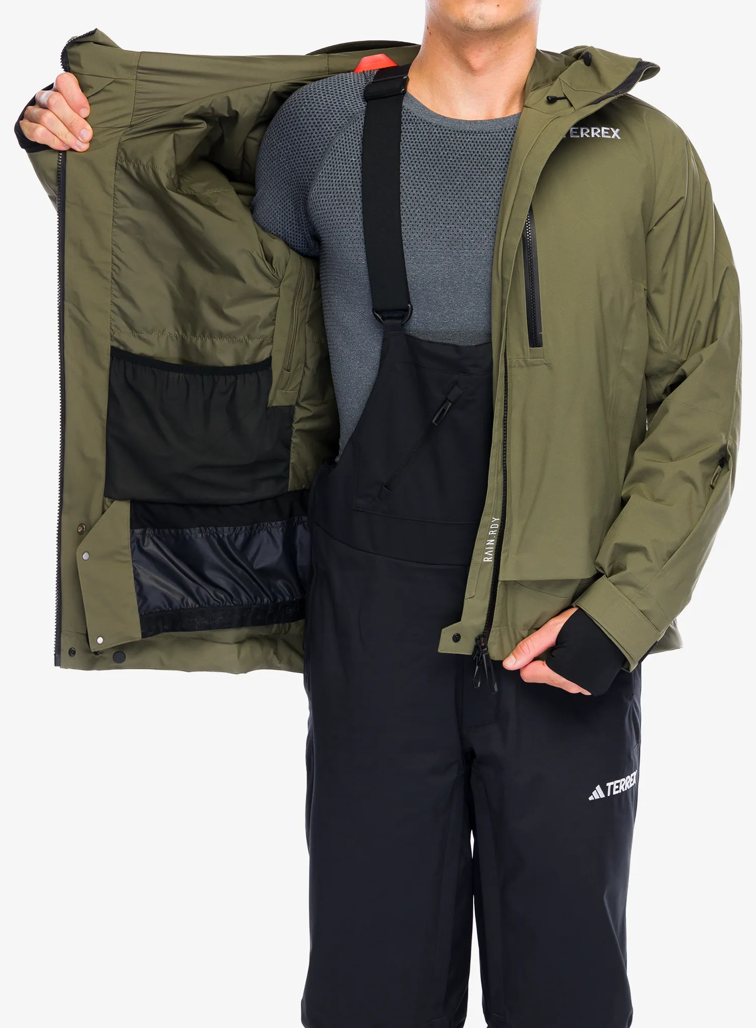 Куртка лижна adidas TERREX Xperior 2L Insulated RAIN.RDY Jacket - olive strata
