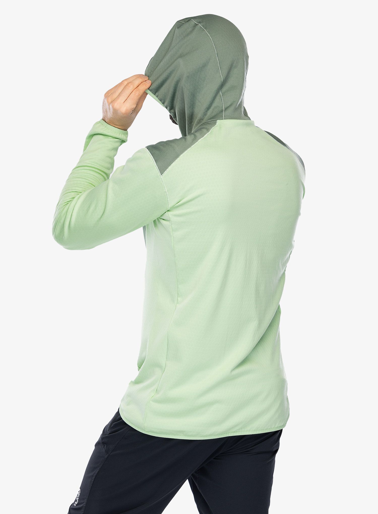 Кофта трекінгова adidas TERREX Xperior Light Fleece Hooded Jacket - semi green spark/silver green