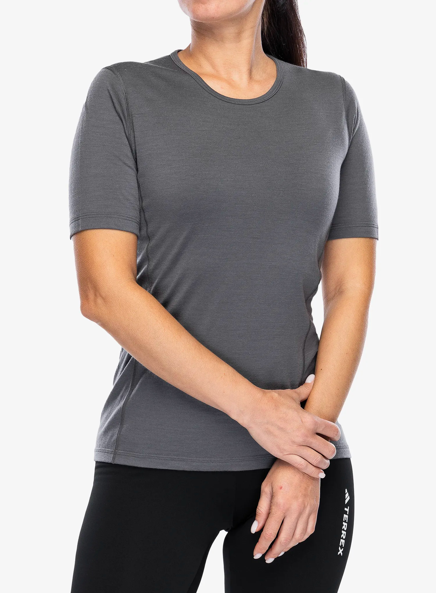 Термофутболка жіноча adidas TERREX Xperior Merino 200 Base Layer SS - grey five