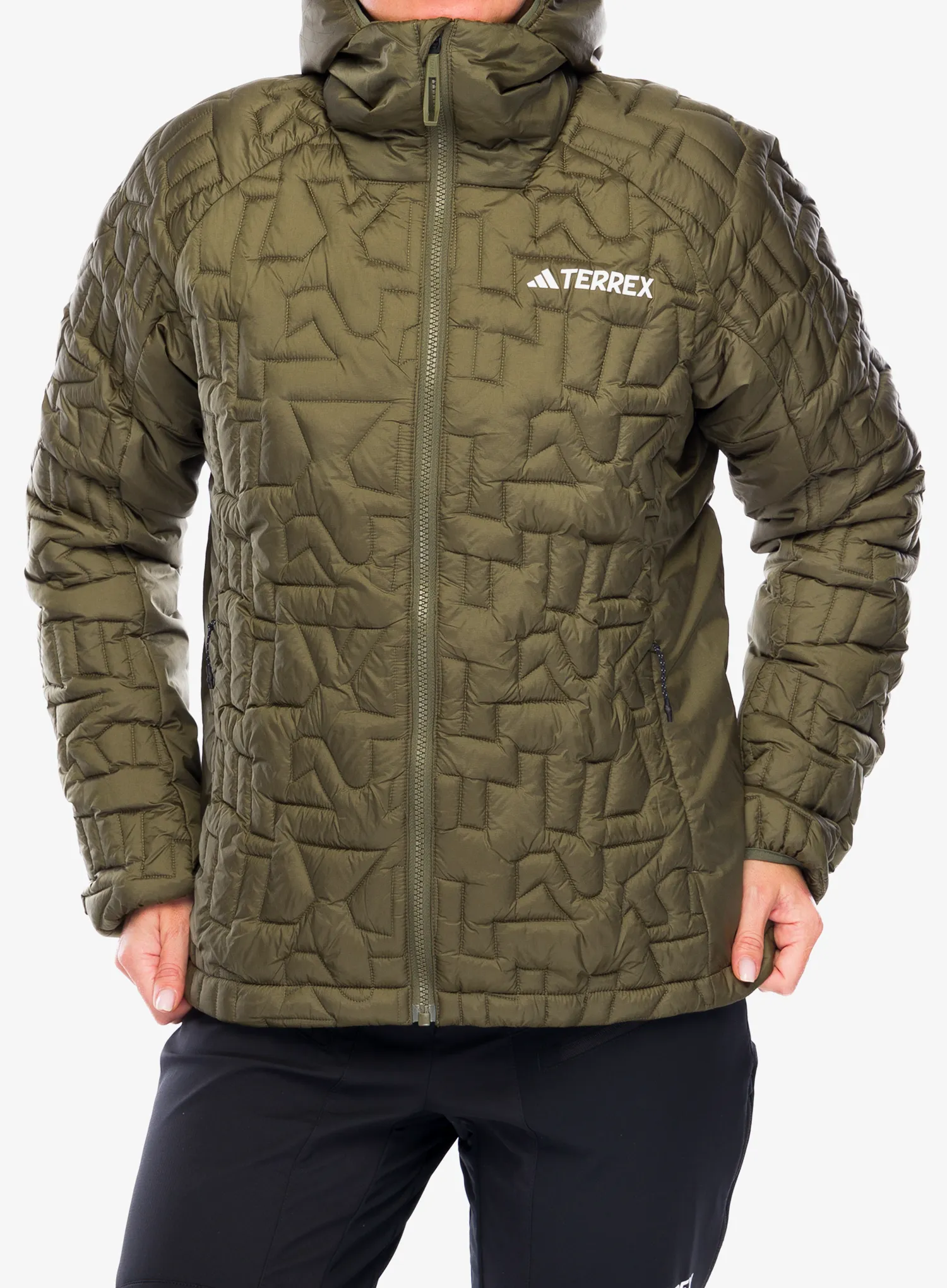 Куртка утеплена жіноча adidas TERREX Xperior PrimaLoft Loose Fill Insulated Hooded Jkt - olive strata