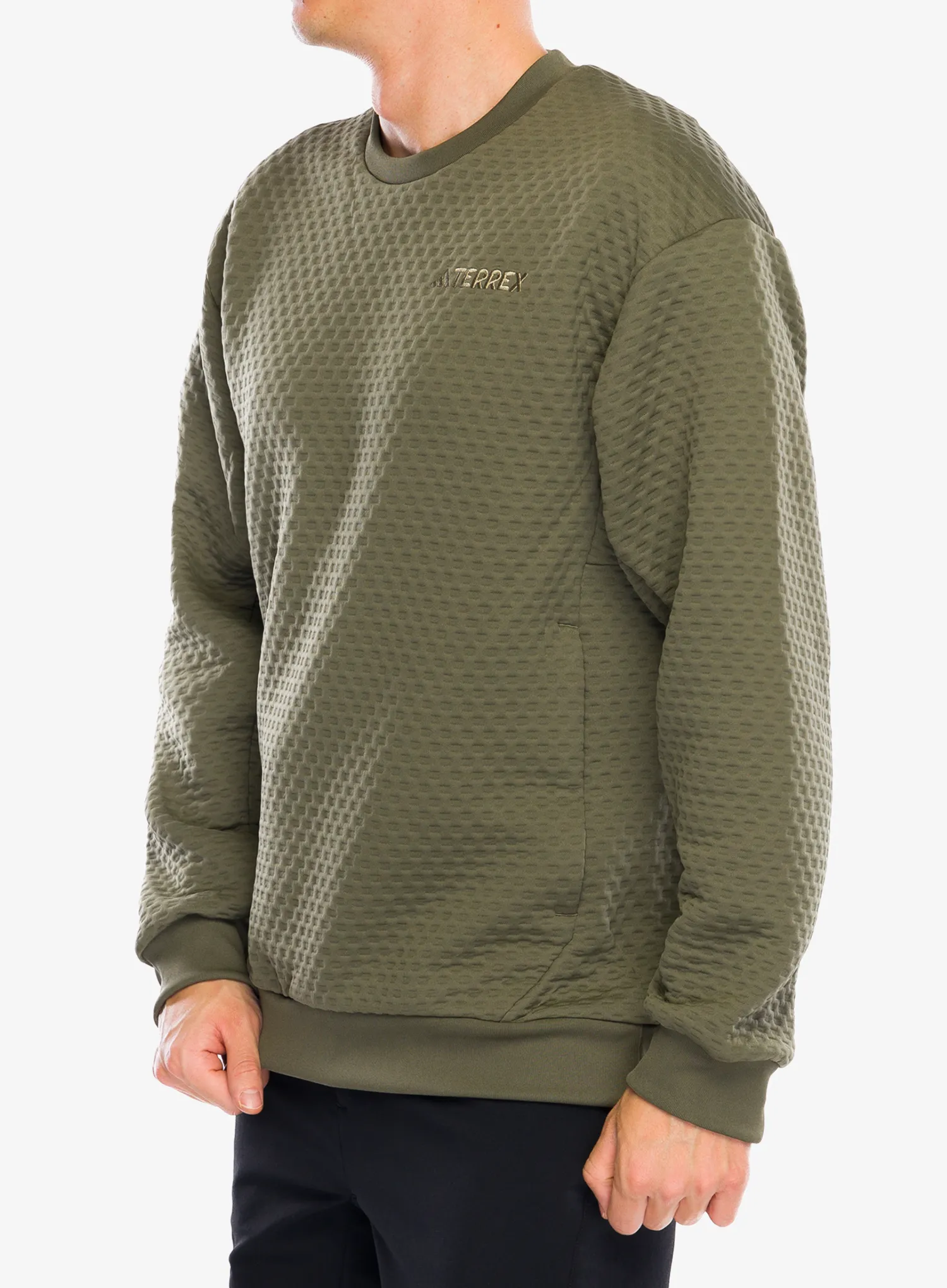 Кофта adidas TERREX Xploric Crew Neck Sweater - olive strata