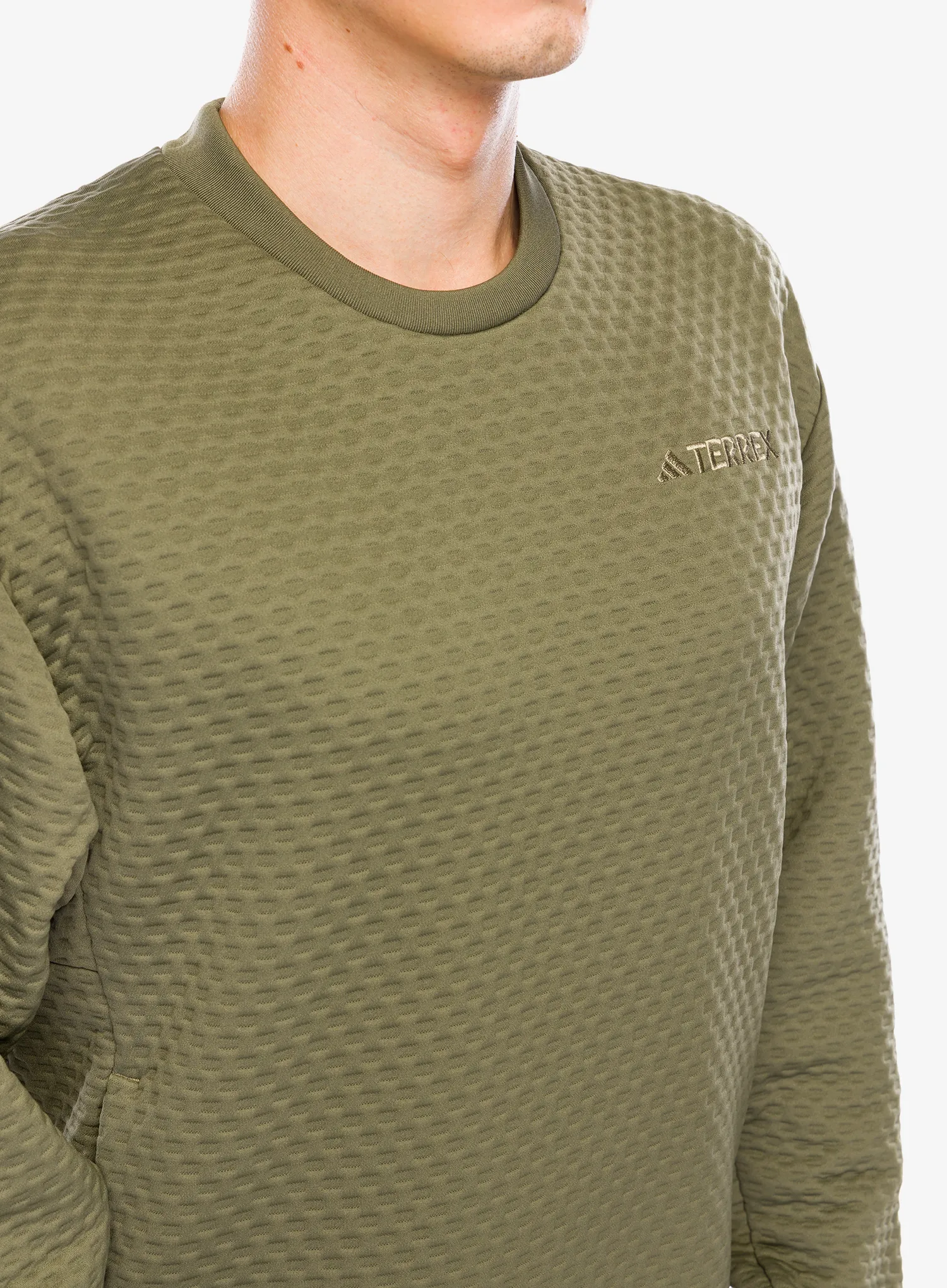 Кофта adidas TERREX Xploric Crew Neck Sweater - olive strata