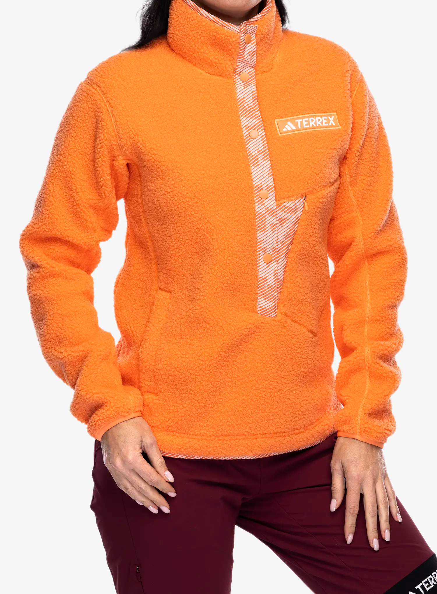 Фліска жіноча adidas TERREX Xploric High Pile Fleece Pullover - amber tint