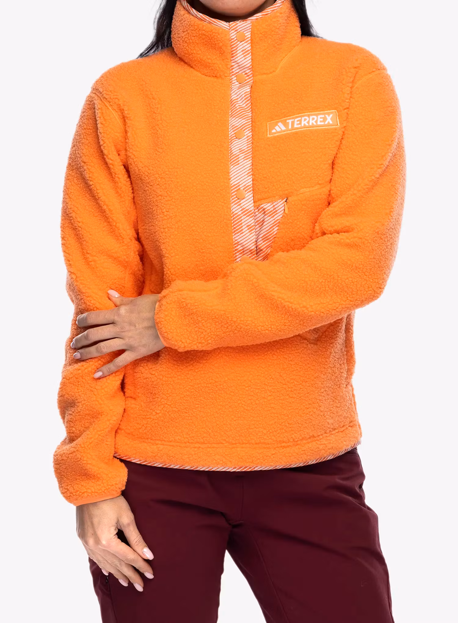 Фліска жіноча adidas TERREX Xploric High Pile Fleece Pullover - amber tint
