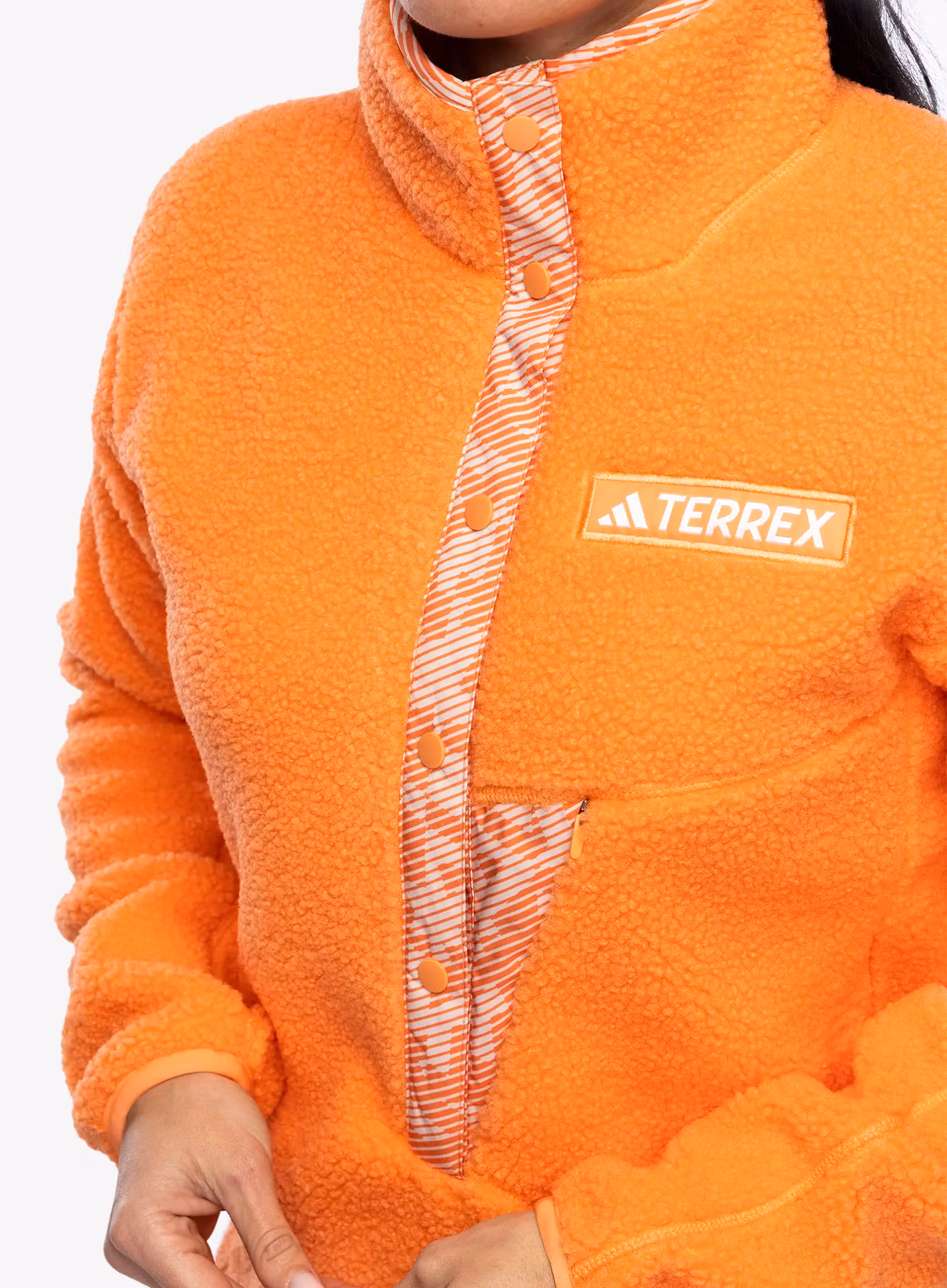 Фліска жіноча adidas TERREX Xploric High Pile Fleece Pullover - amber tint