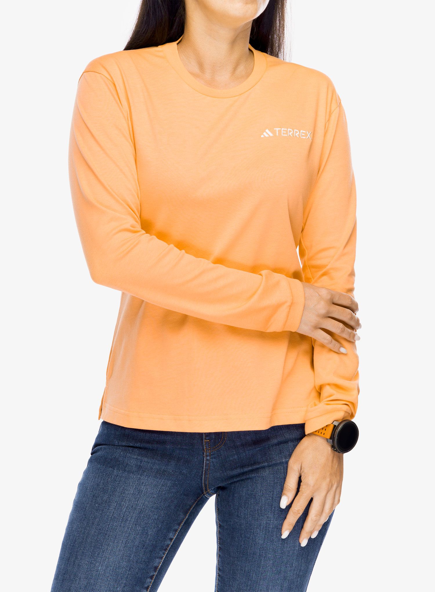 Лонгслів жіночий adidas TERREX Xploric Logo LS Tee - amber tint