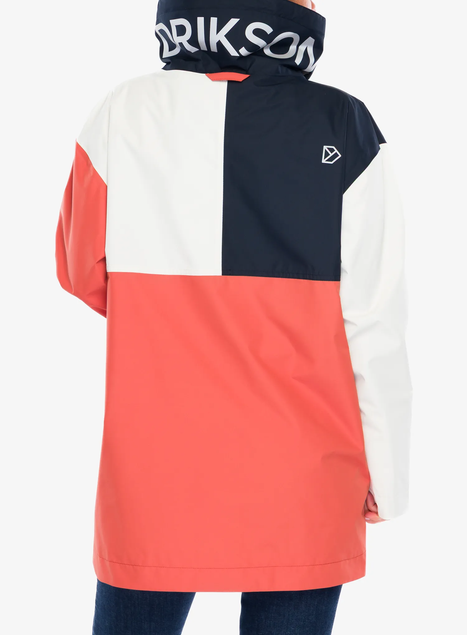 Анорак жіночий Didriksons Thyra Jacket 3 - brique red/dark blue/white