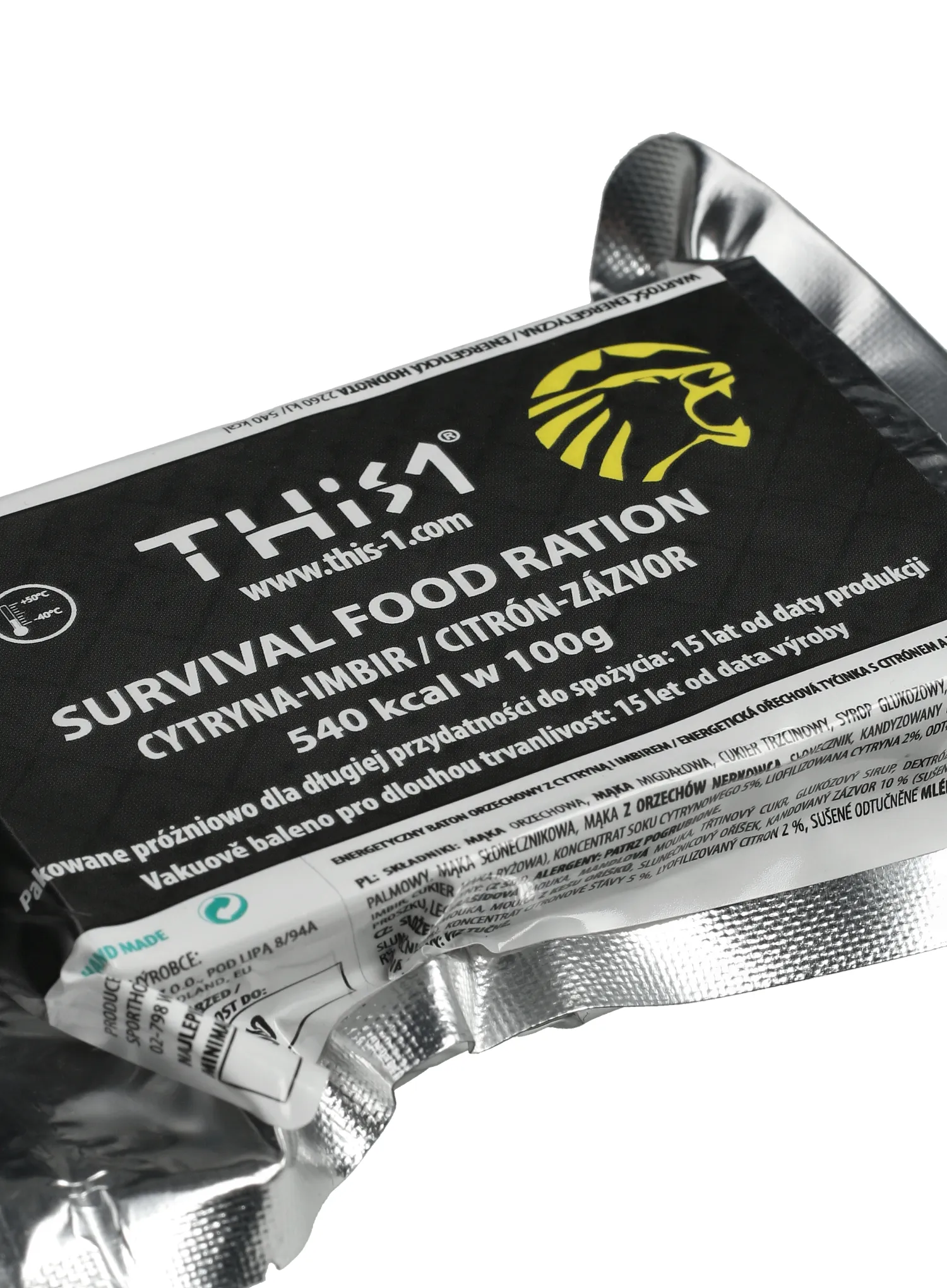 Енергетичний батончик This-1 Survival Bar - nuts/lemon/ginger