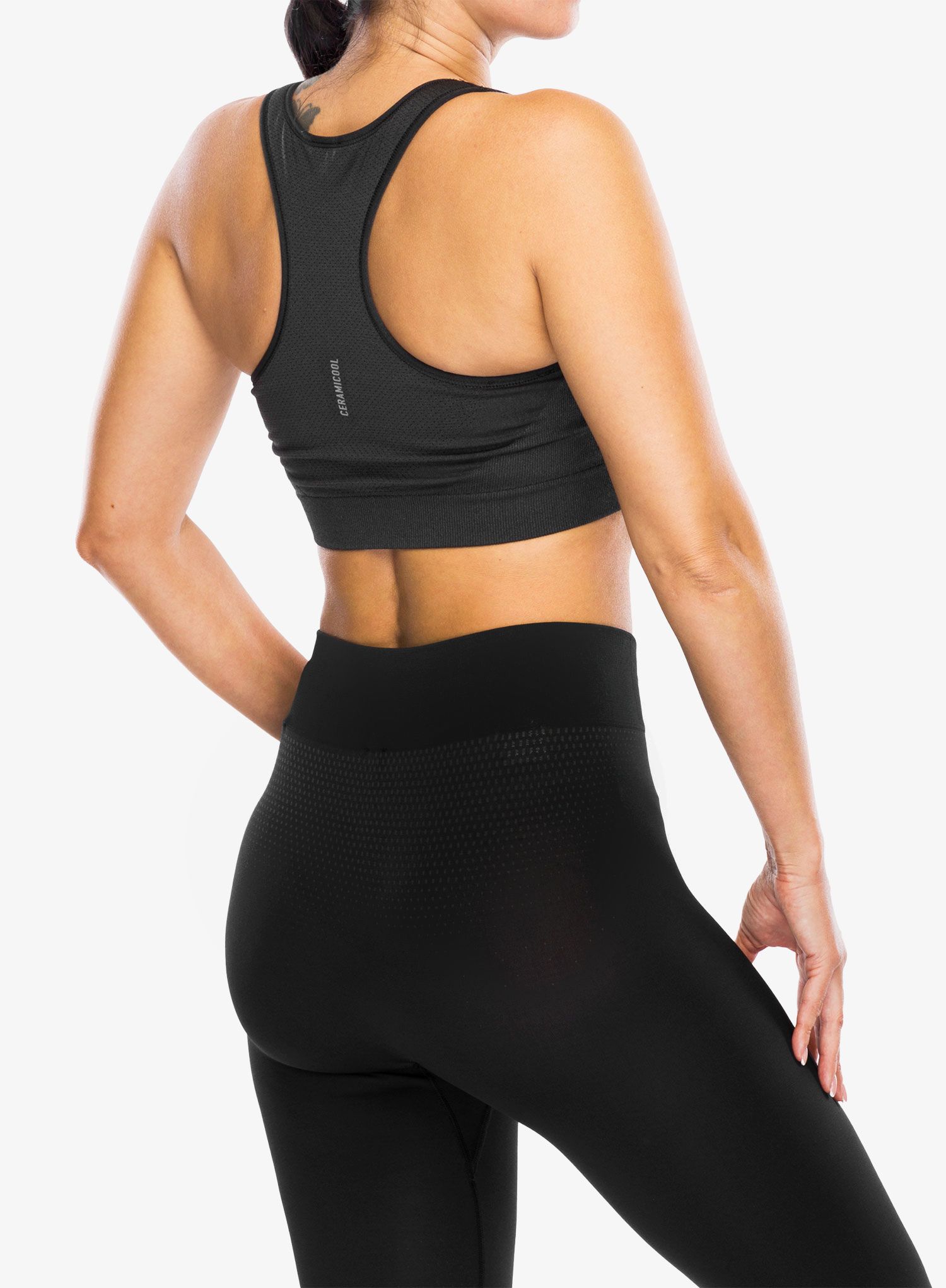 Бюстгальтер спортивний Odlo Medium Ceramicool Sport Bra Seamless - black melange