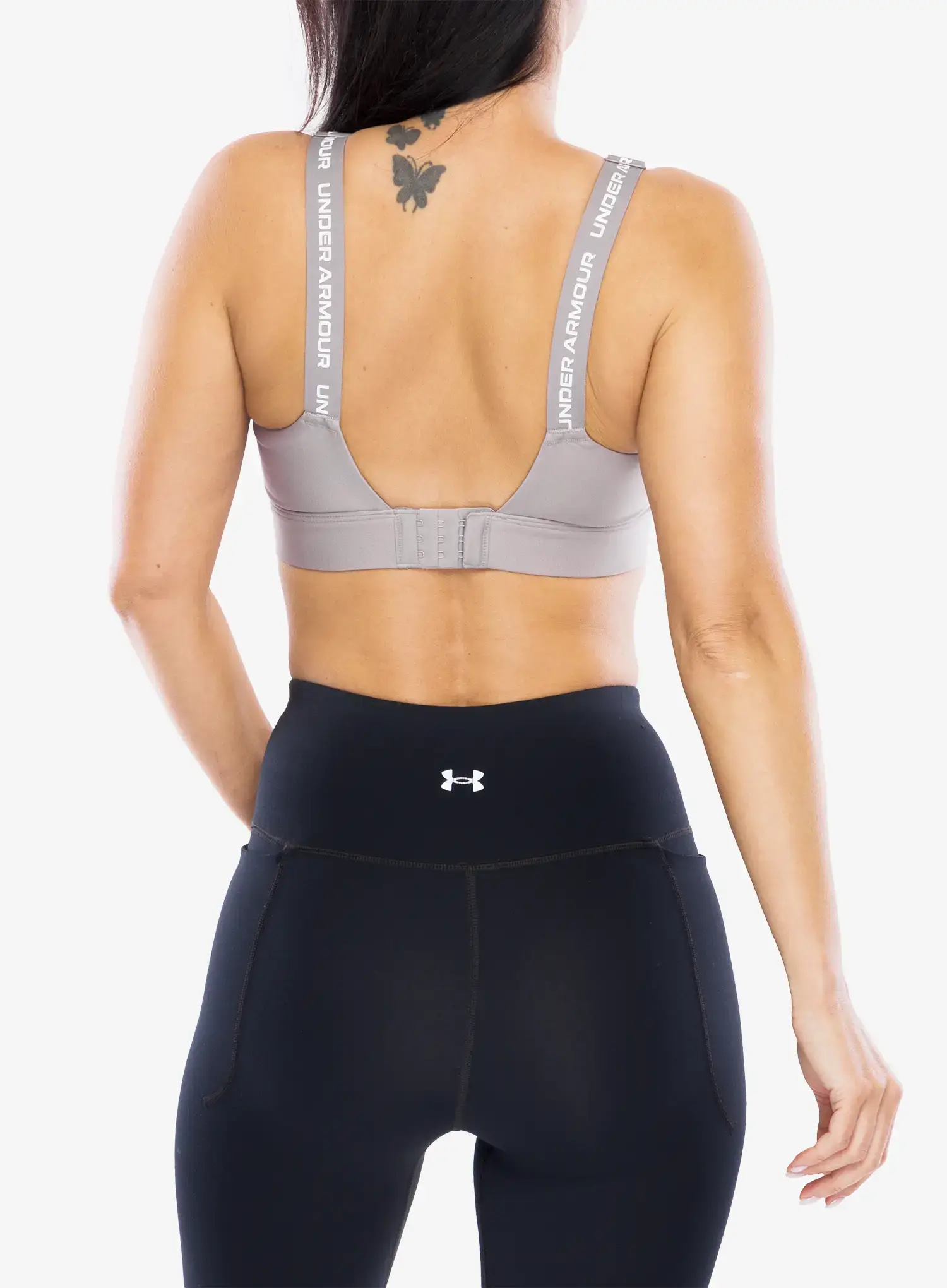 Бюстгальтер спортивний Under Armour Infinity 2.0 High Sports Bra - tetra gray/white