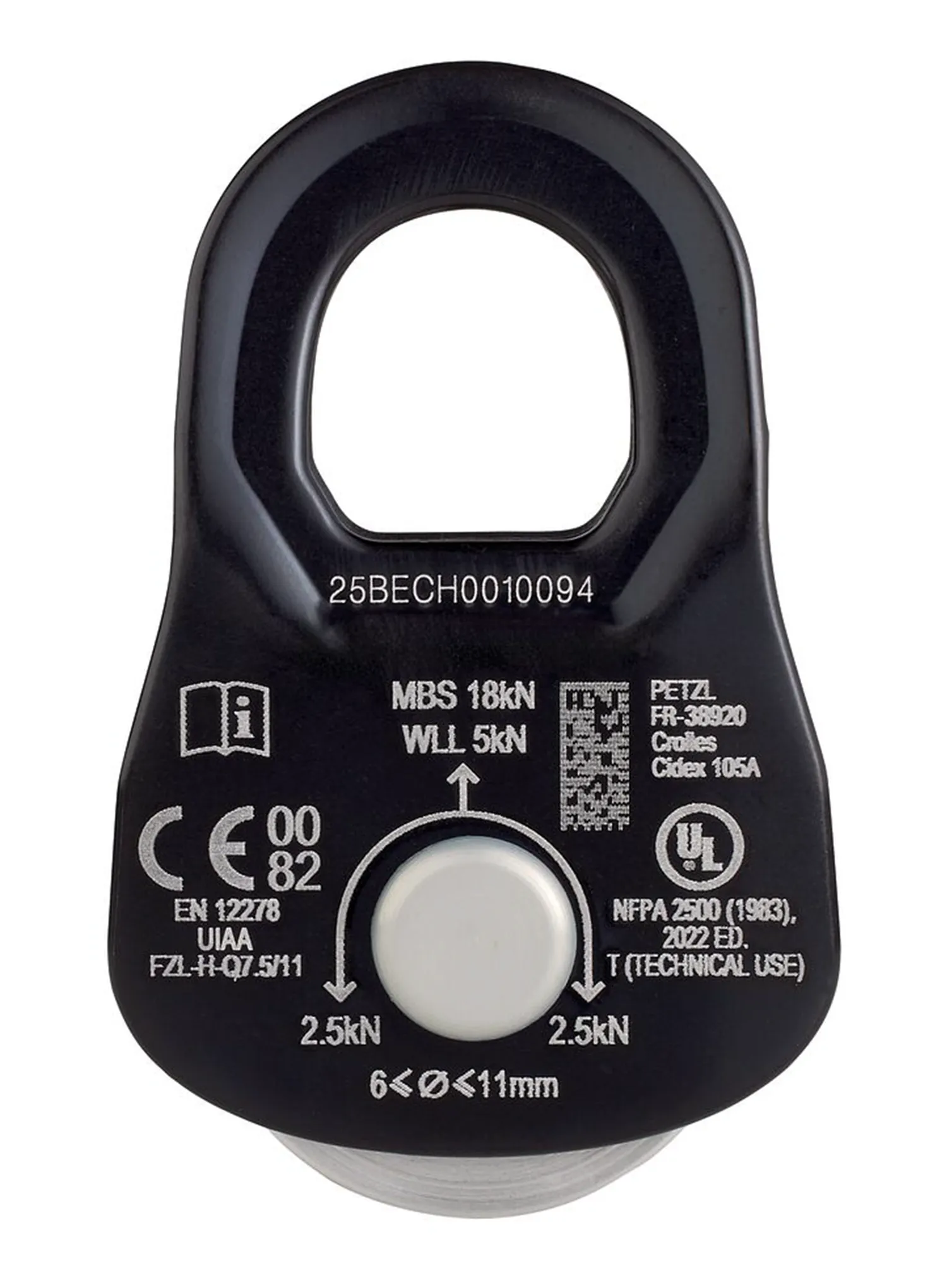 Шків Petzl Rescue S - black 
