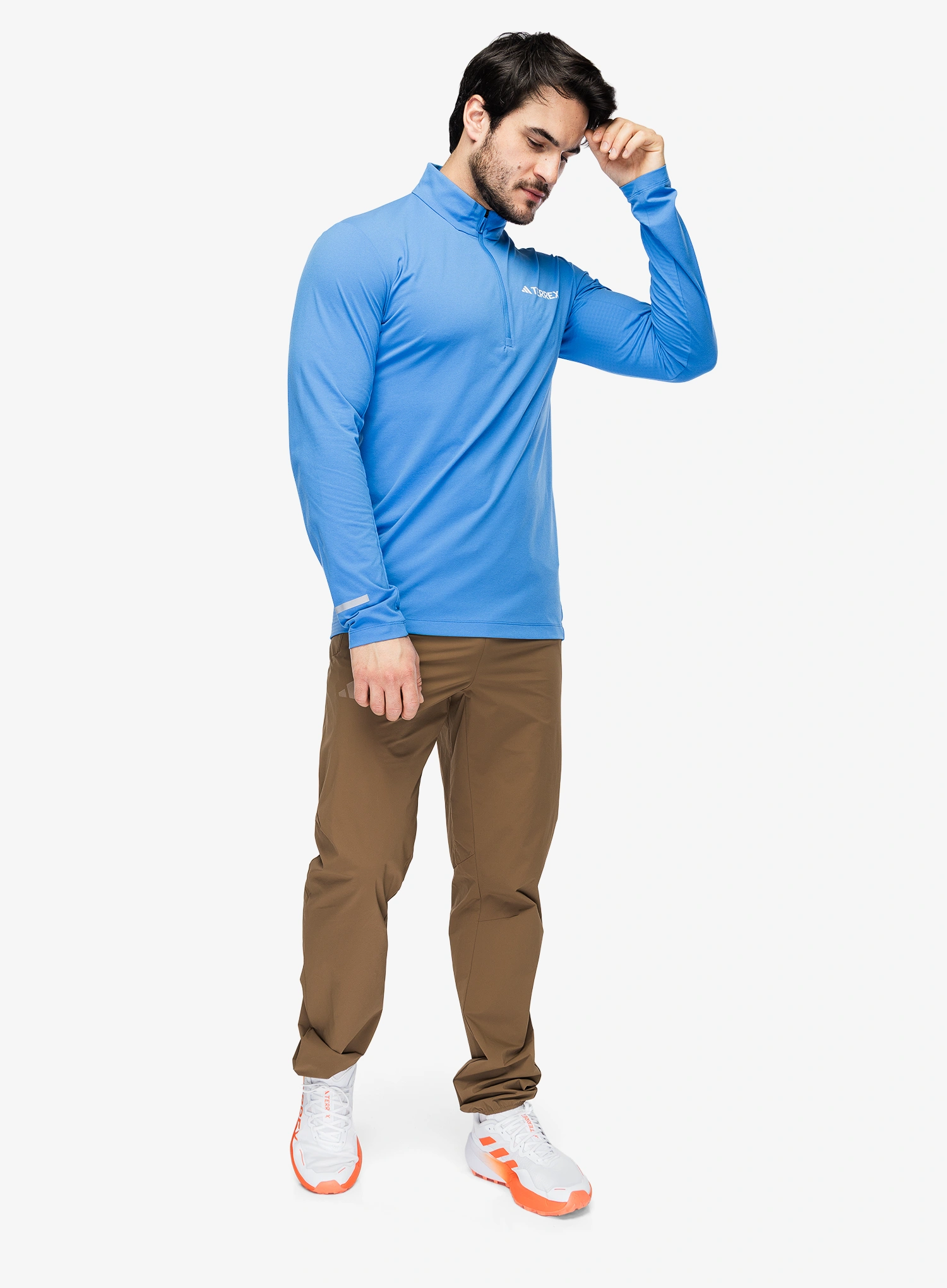 Кофта без каптура adidas TERREX Xploric Half Zip Ls - ray blue