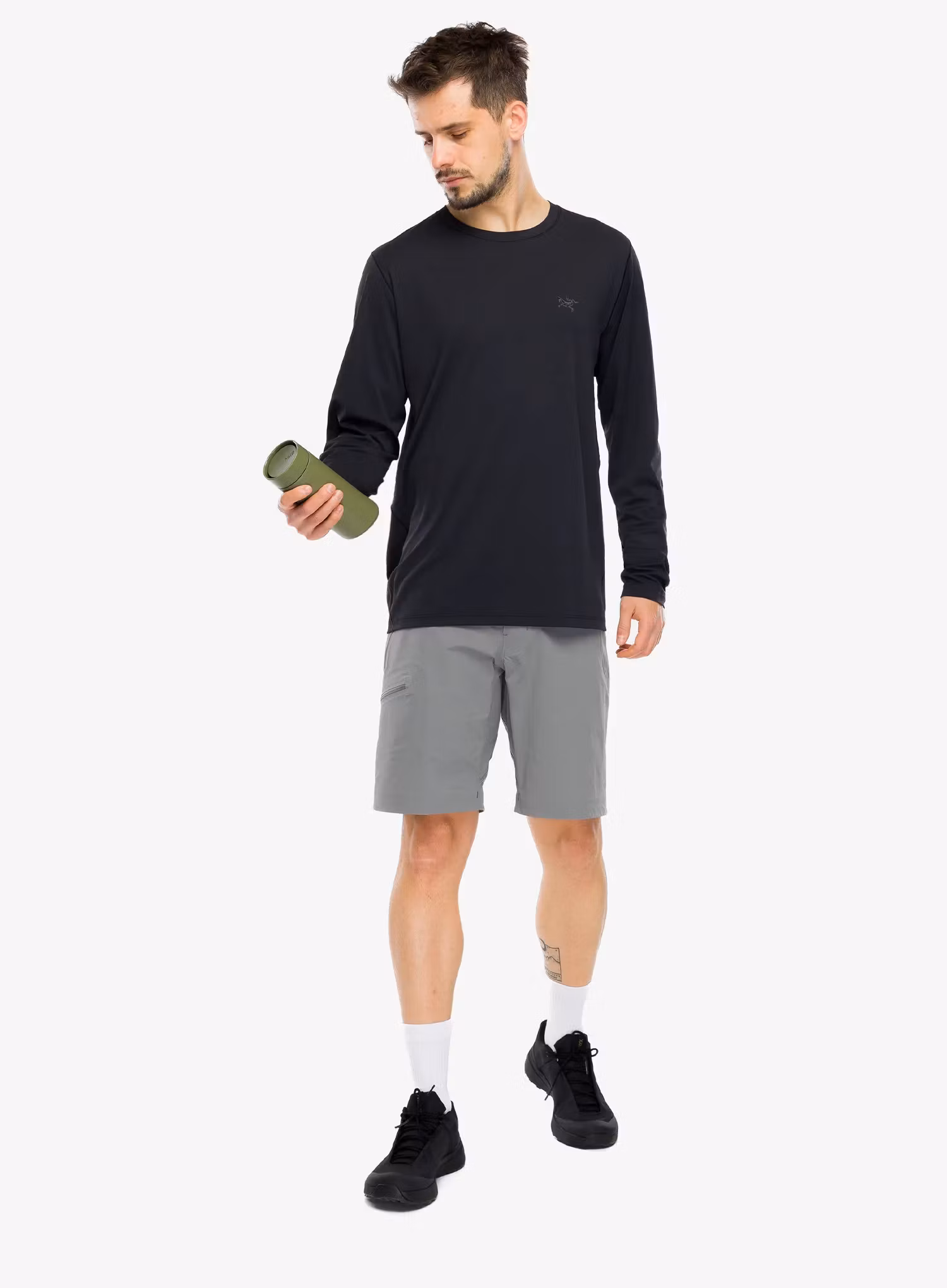 Кофта без каптура Arcteryx Cormac Crew Neck Shirt LS - black