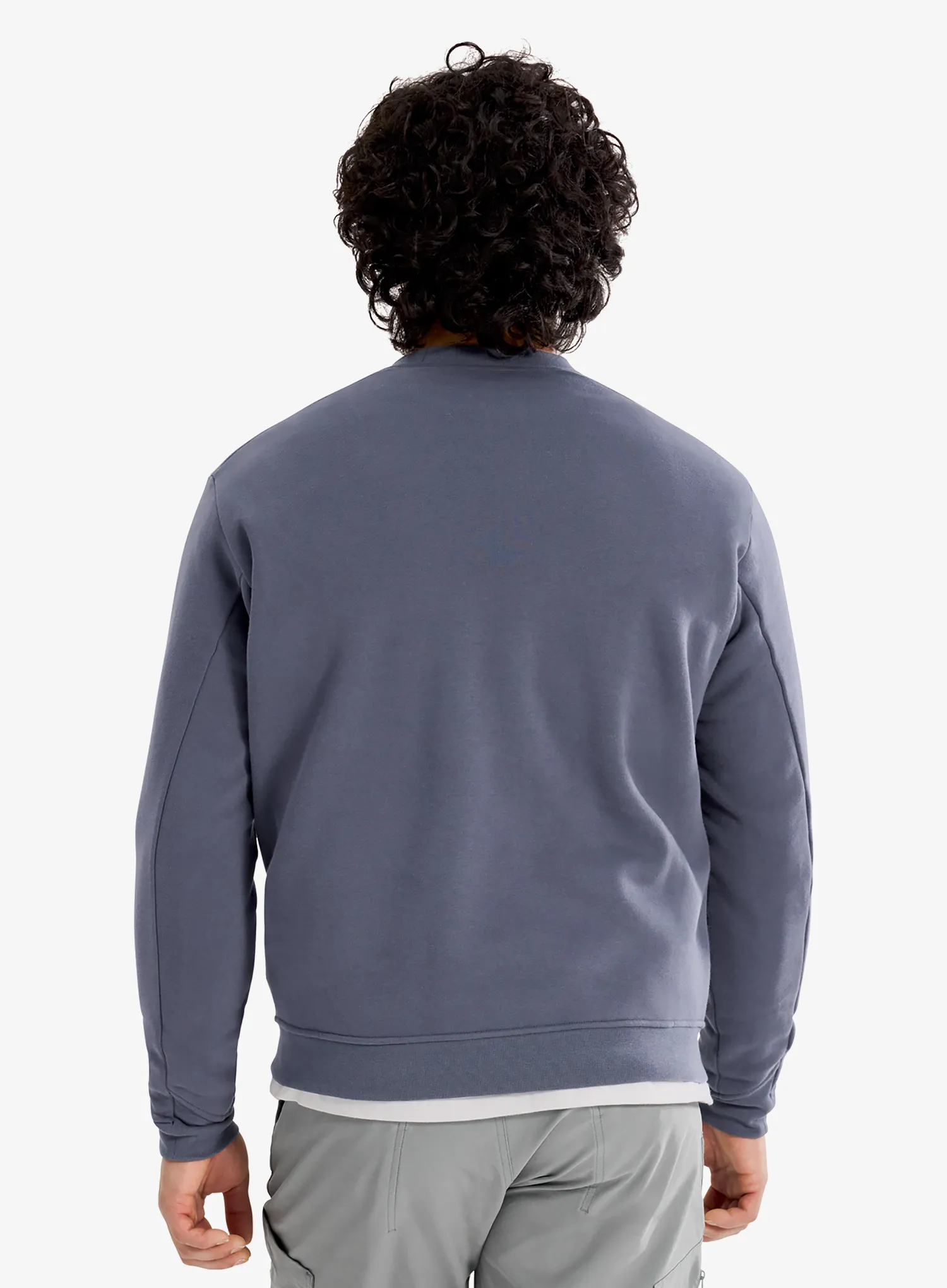 Кофта без каптура Arcteryx Emblem Fleece Crew - dk stratus