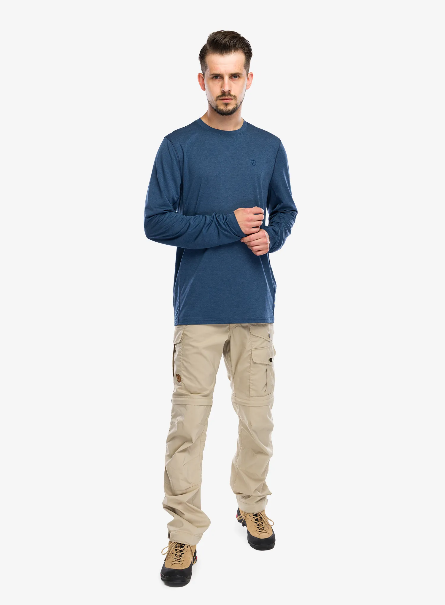 Кофта без каптура Fjallraven Abisko Day Hike LS - indigo blue
