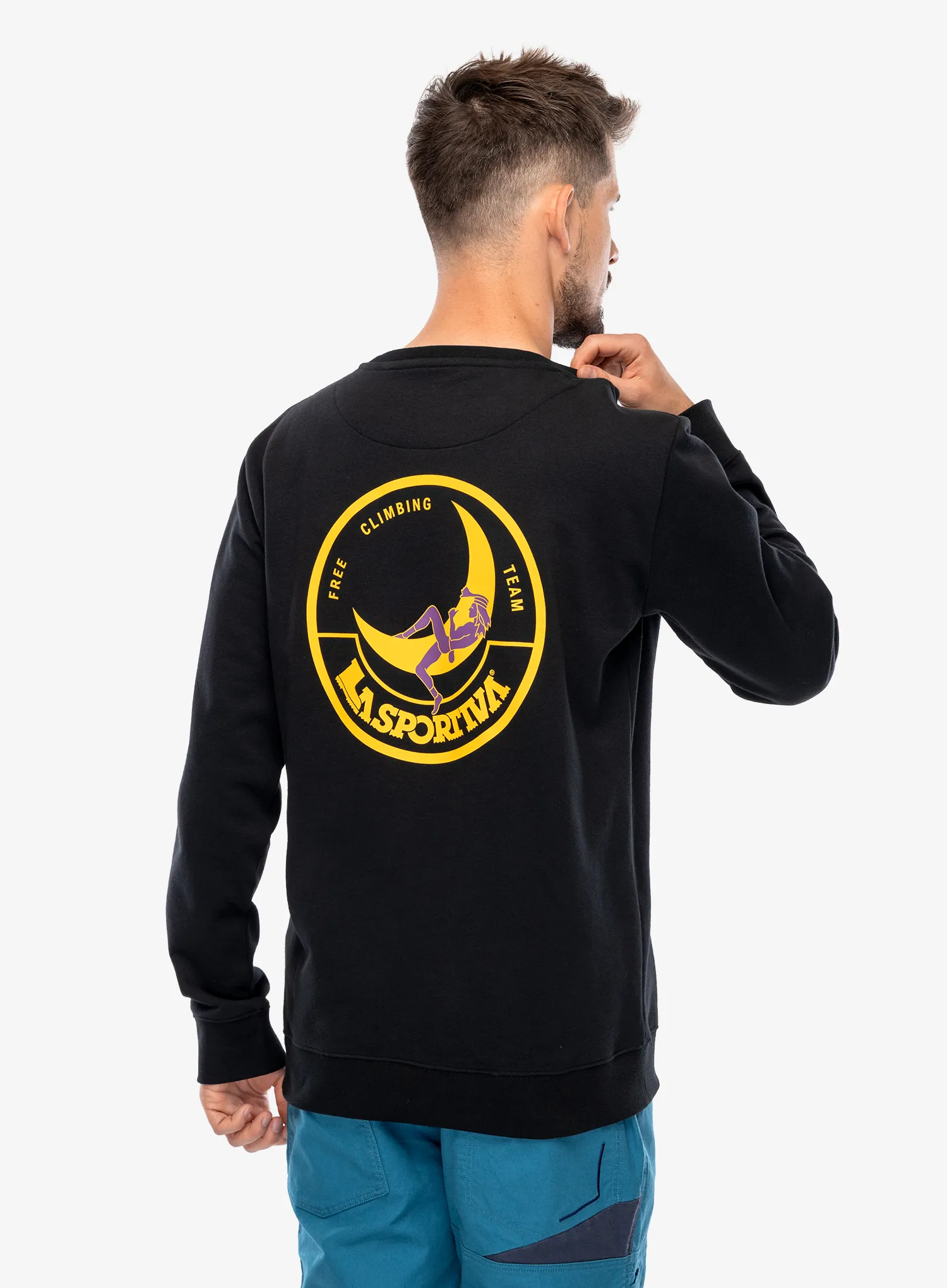 Кофта без каптура La Sportiva Climbing on the Moon Sweatshirt - black/yellow