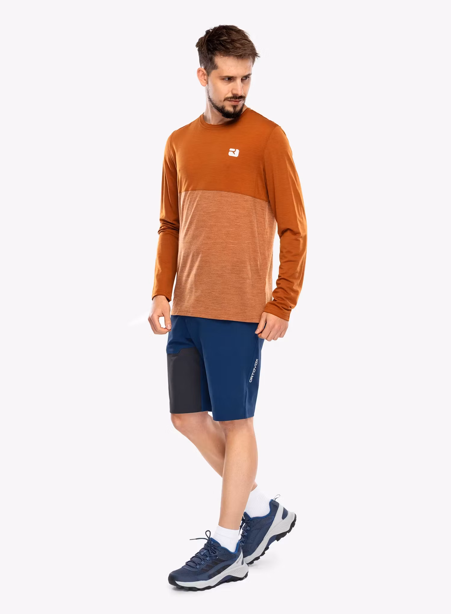 Кофта без каптура Ortovox 150 Cool Logo LS - bristle brown