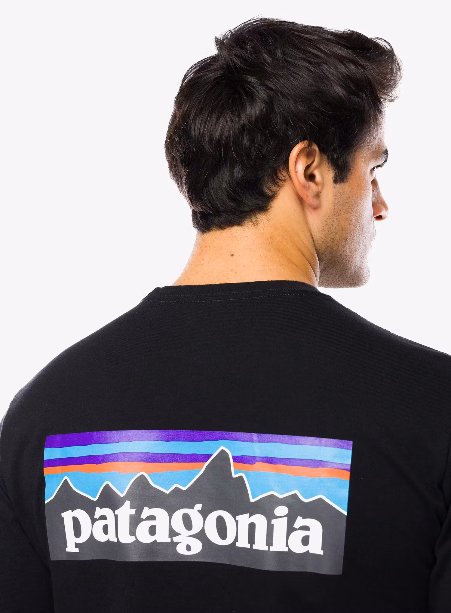Кофта без каптура Patagonia L/S P-6 Logo Responsibili-Tee - black