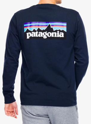 Кофта без каптура Patagonia L/S P-6 Logo Responsibili-Tee - new navy