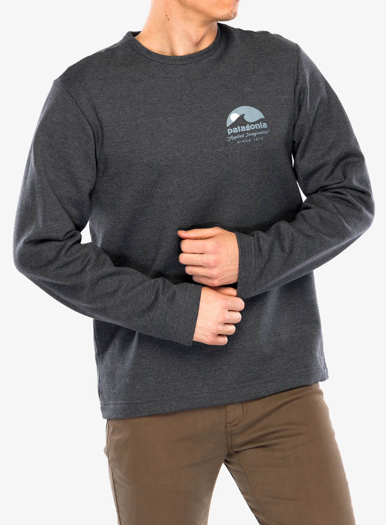 Кофта без каптура Patagonia LW Applied Imagination Wildrise Crew - ink black