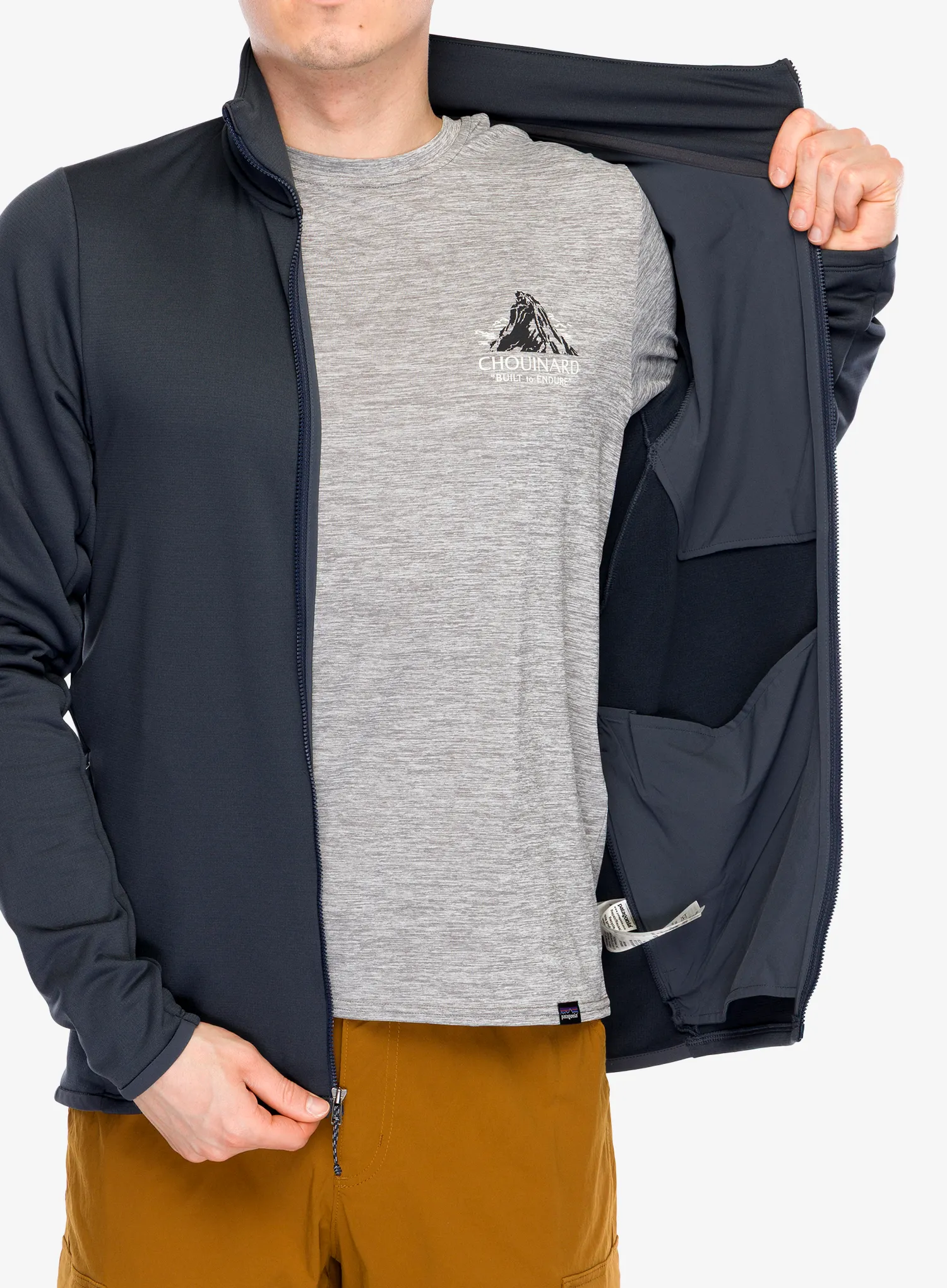 Кофта без каптура Patagonia R1 Thermal Jacket - smolder blue