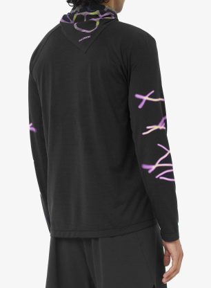 Кофта без каптура Salomon Shkout Core LS TEE GFX - deep black
