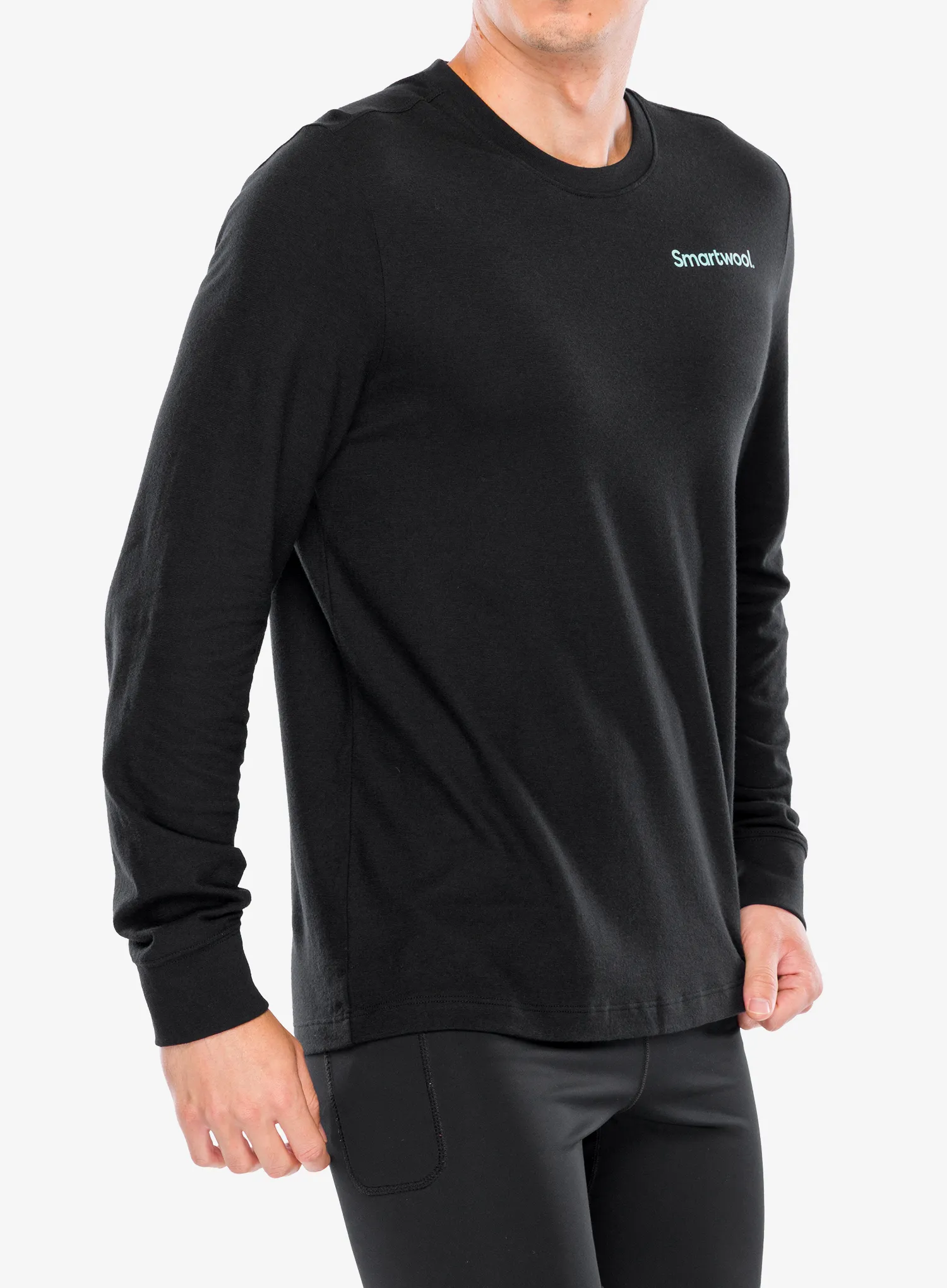 Кофта без каптура Smartwool Gondola View Long Sleeve Graphic Tee - black