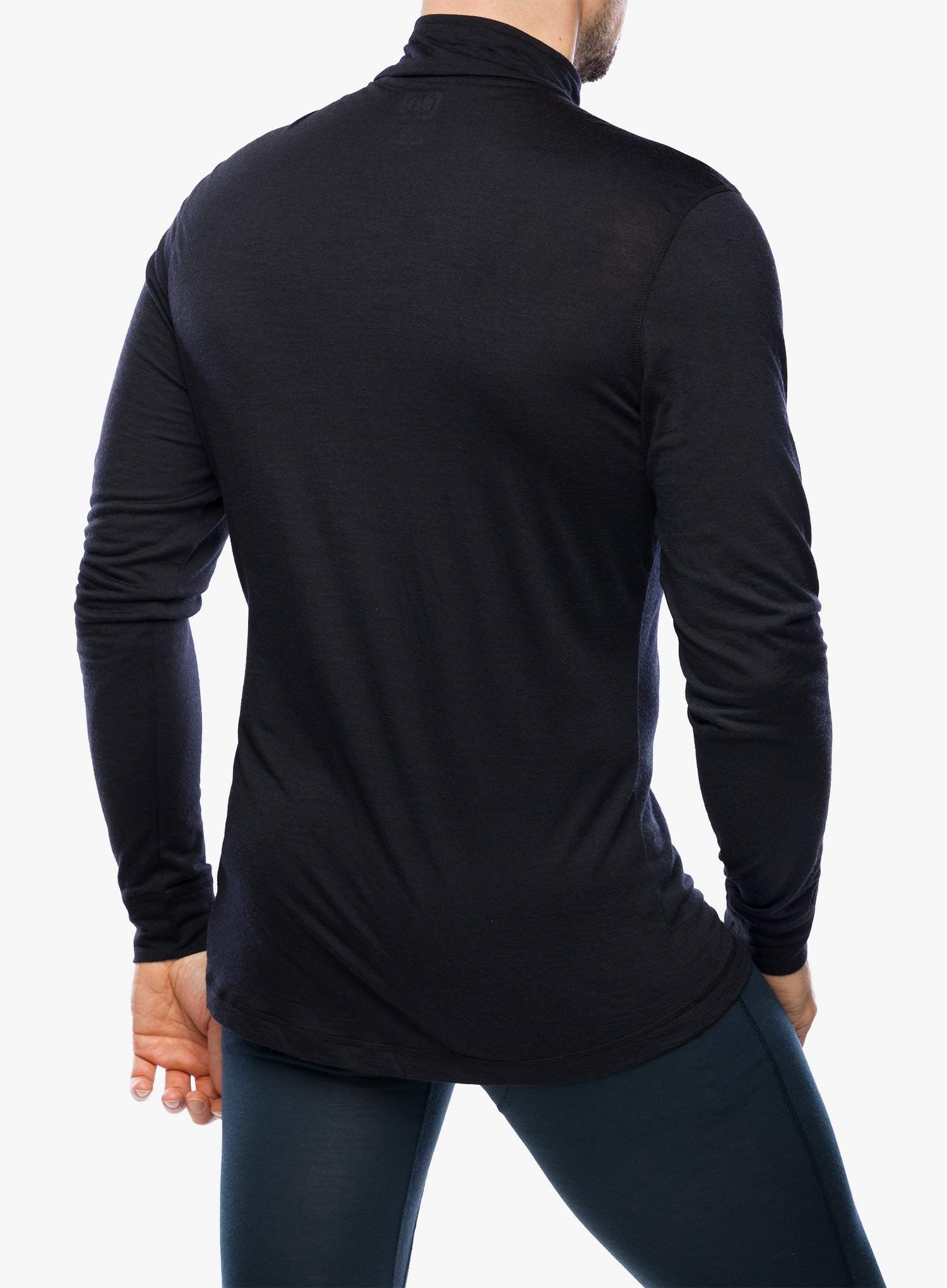 Кофта без каптура Super.natural Tundra175 Zip 1/4 - jet black