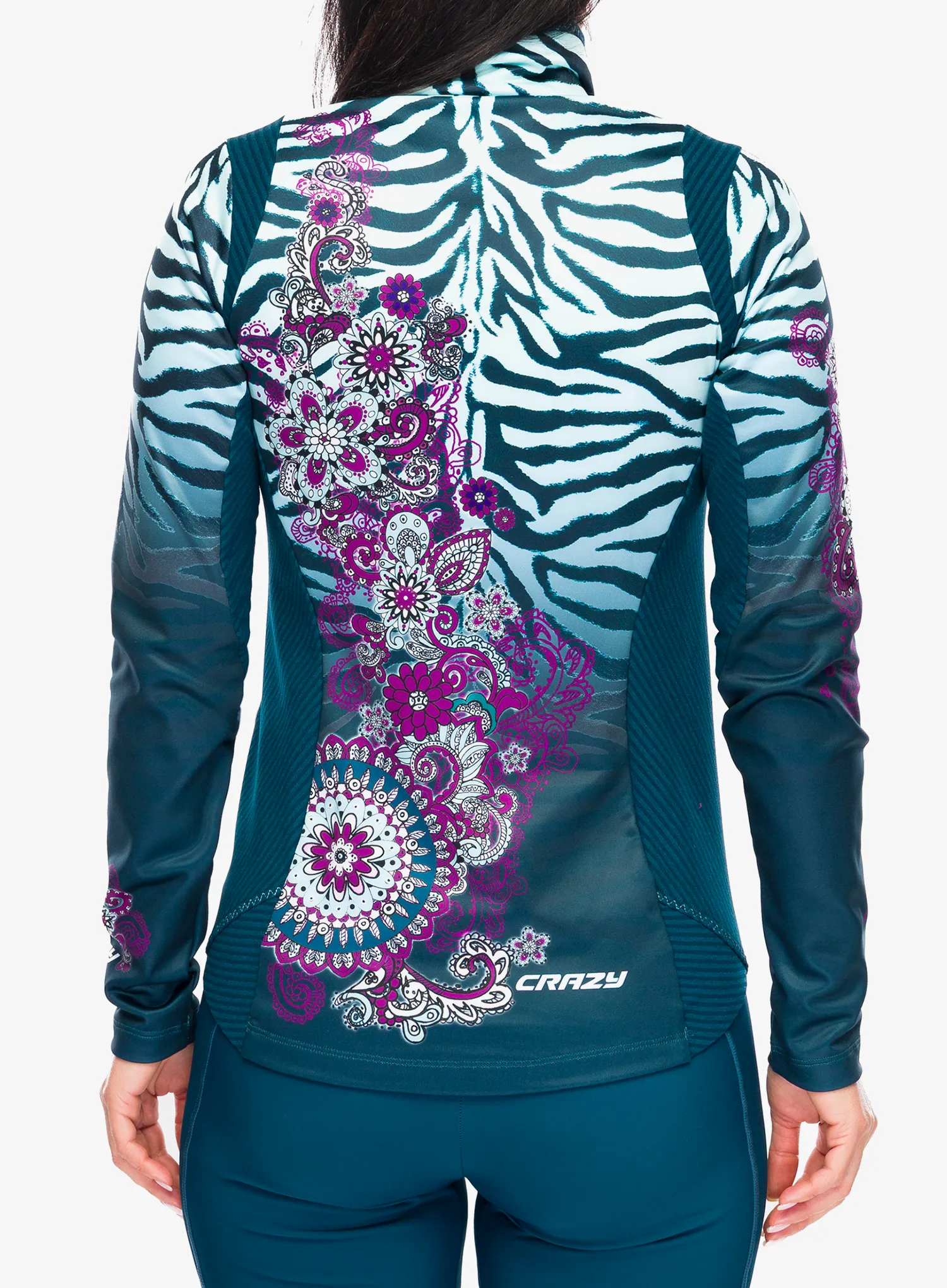 Кофта жіноча без каптура Crazy Pull Wonder Magic - black/zebra