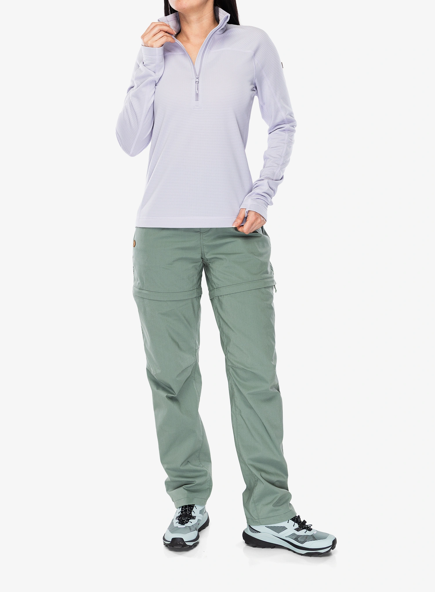 Кофта жіноча без каптура Fjallraven Abisko Lite Fleece Half Zip - lavender mist