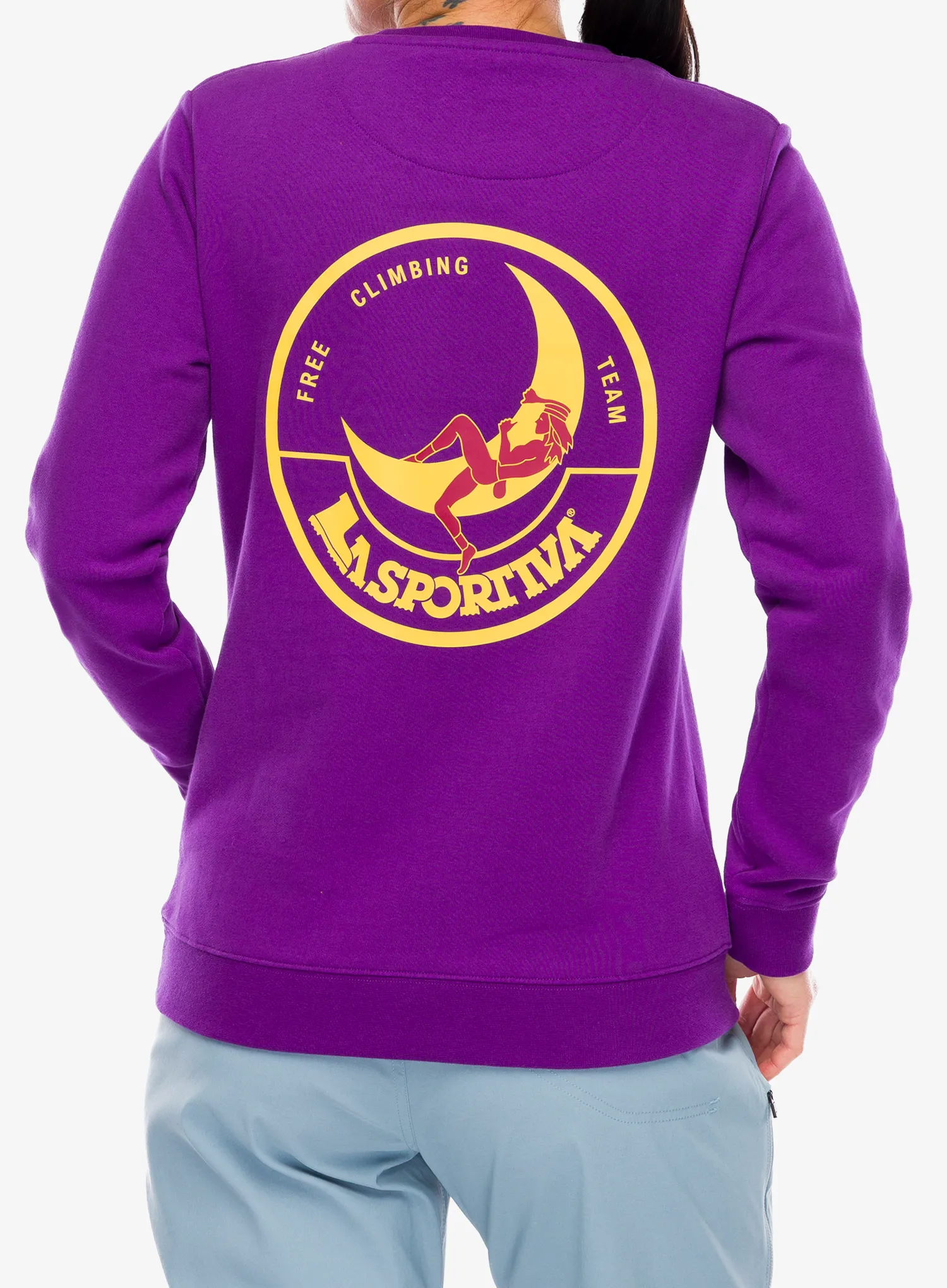 Кофта жіноча без каптура La Sportiva Climbing on the Moon Sweatshirt - violet/yellow