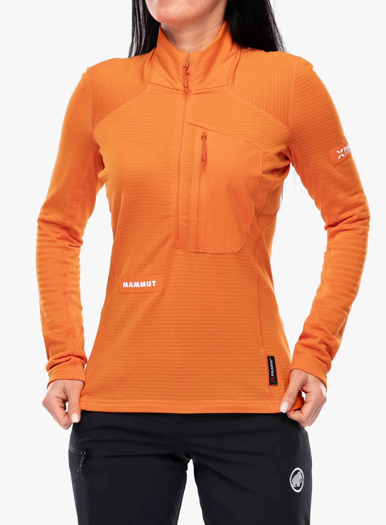 Кофта жіноча без каптура Mammut Eiger Nordwand Advanced FL Half Zip Pull - orange