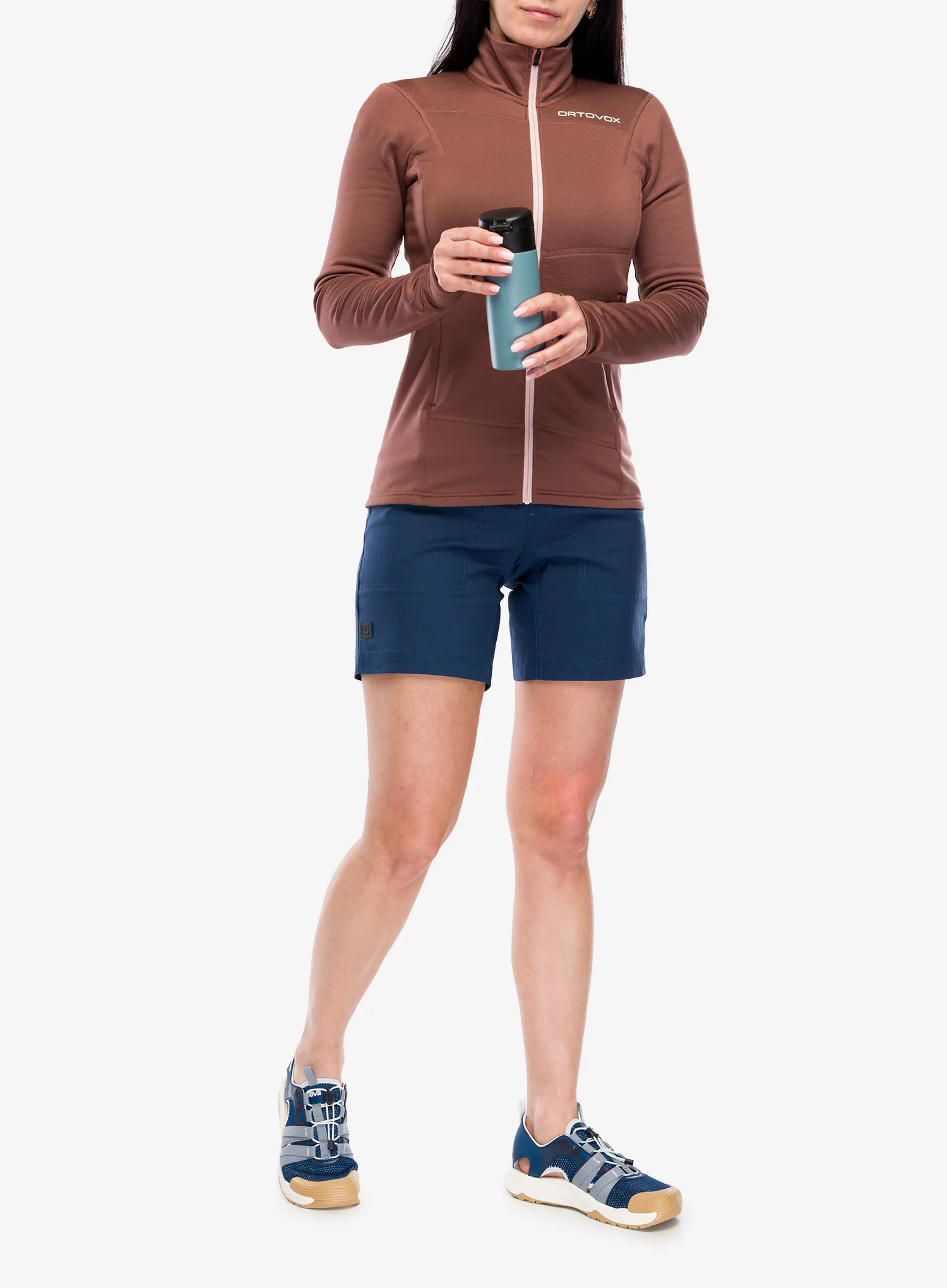 Кофта жіноча без каптура Ortovox Fleece Light Jacket - chestnut
