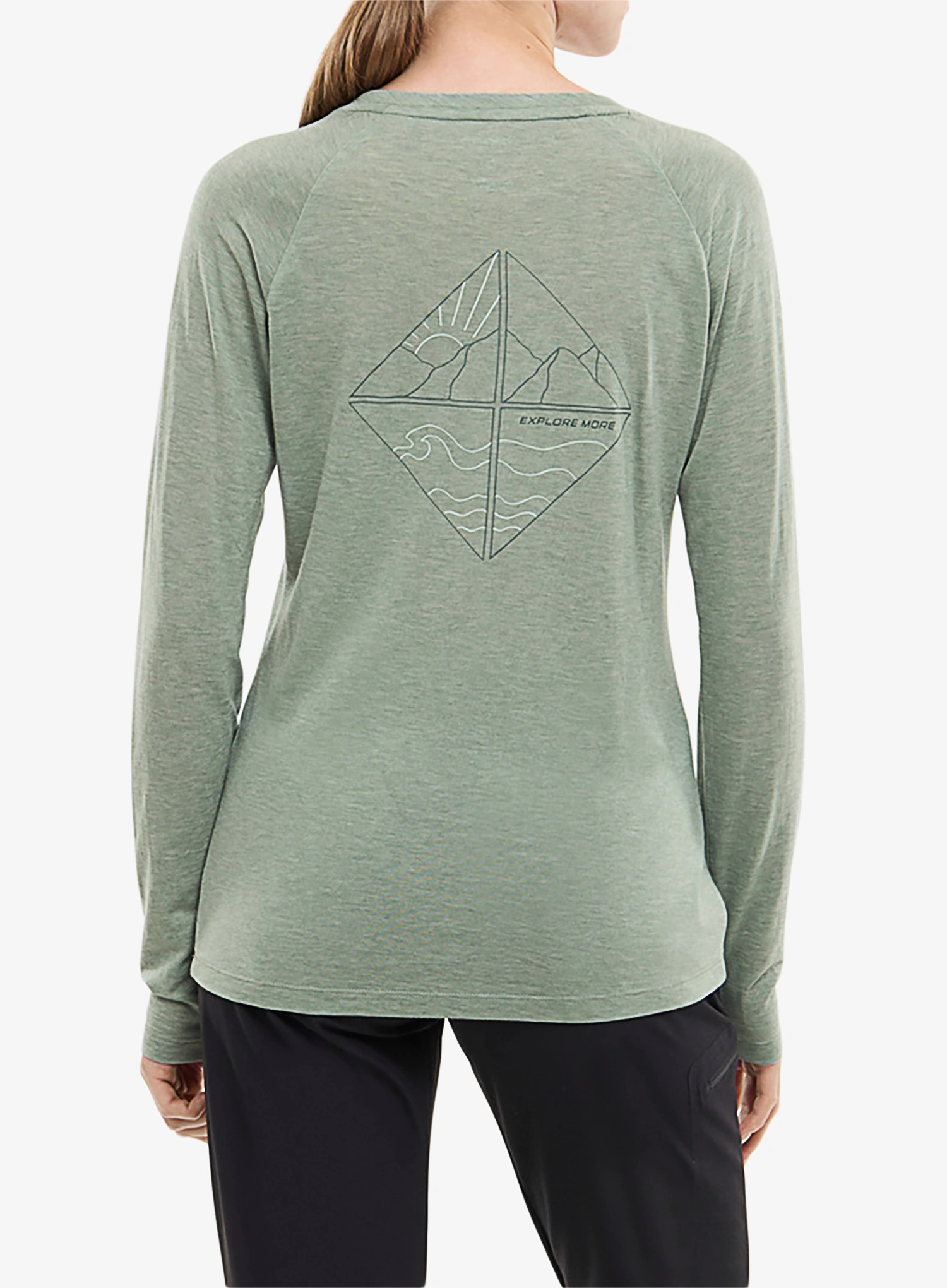 Кофта жіноча без каптура Viking Longsleeve Andali - green