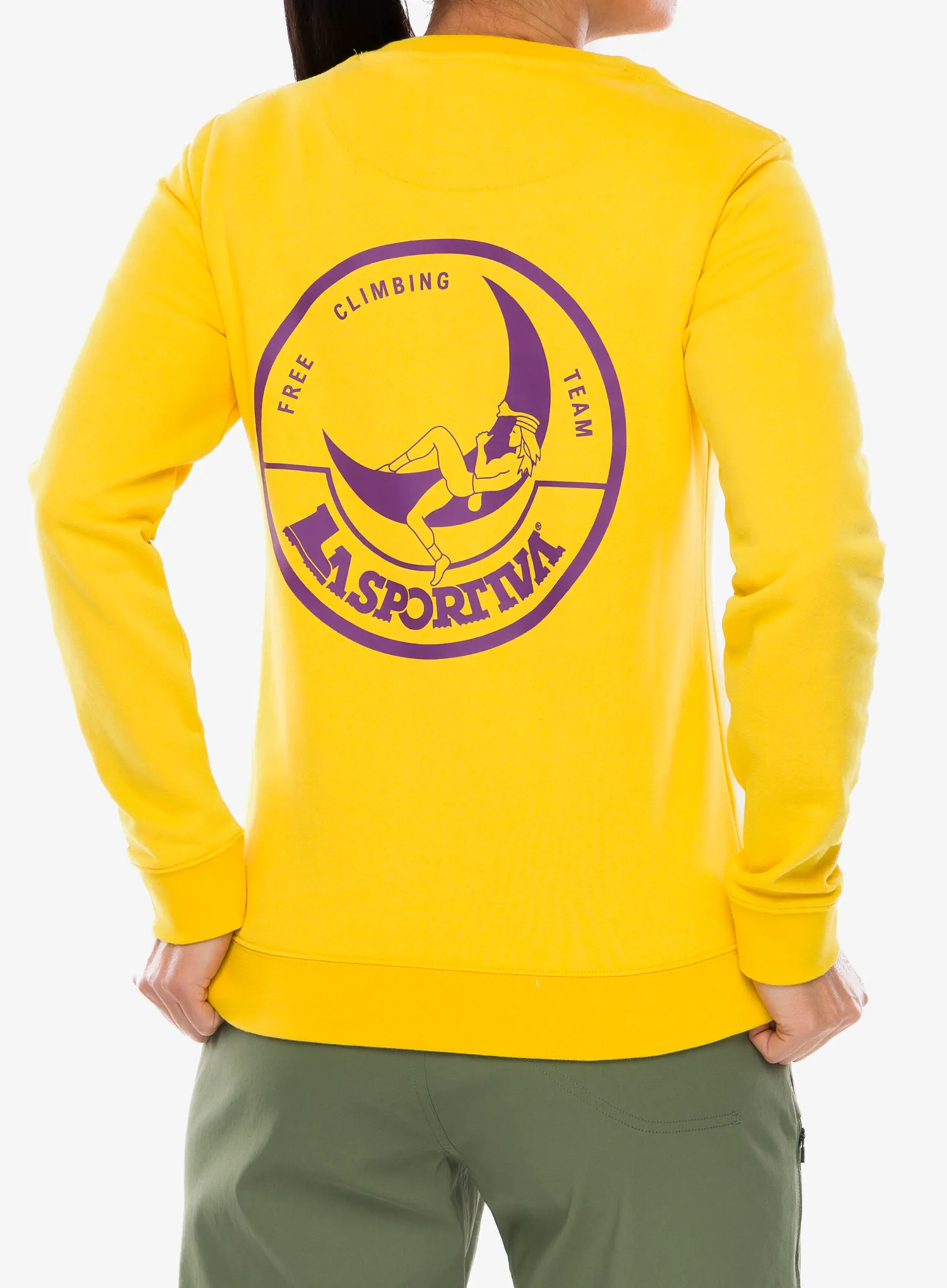 Кофта жіноча La Sportiva Climbing on the Moon Sweatshirt - yellow/violet