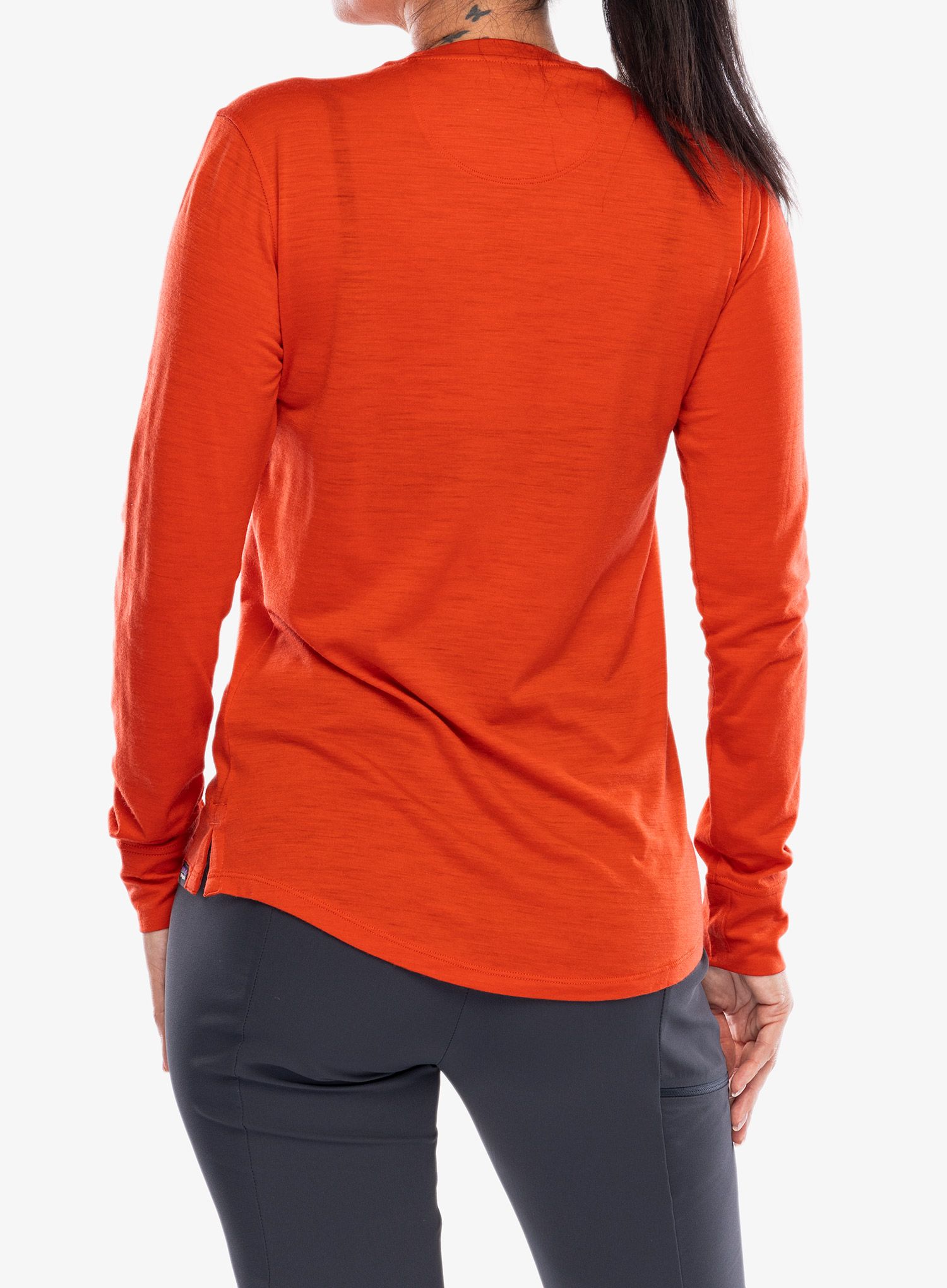 Кофта жіноча Patagonia L/S Cap Cool Merino Graphic - outline text logo madder red