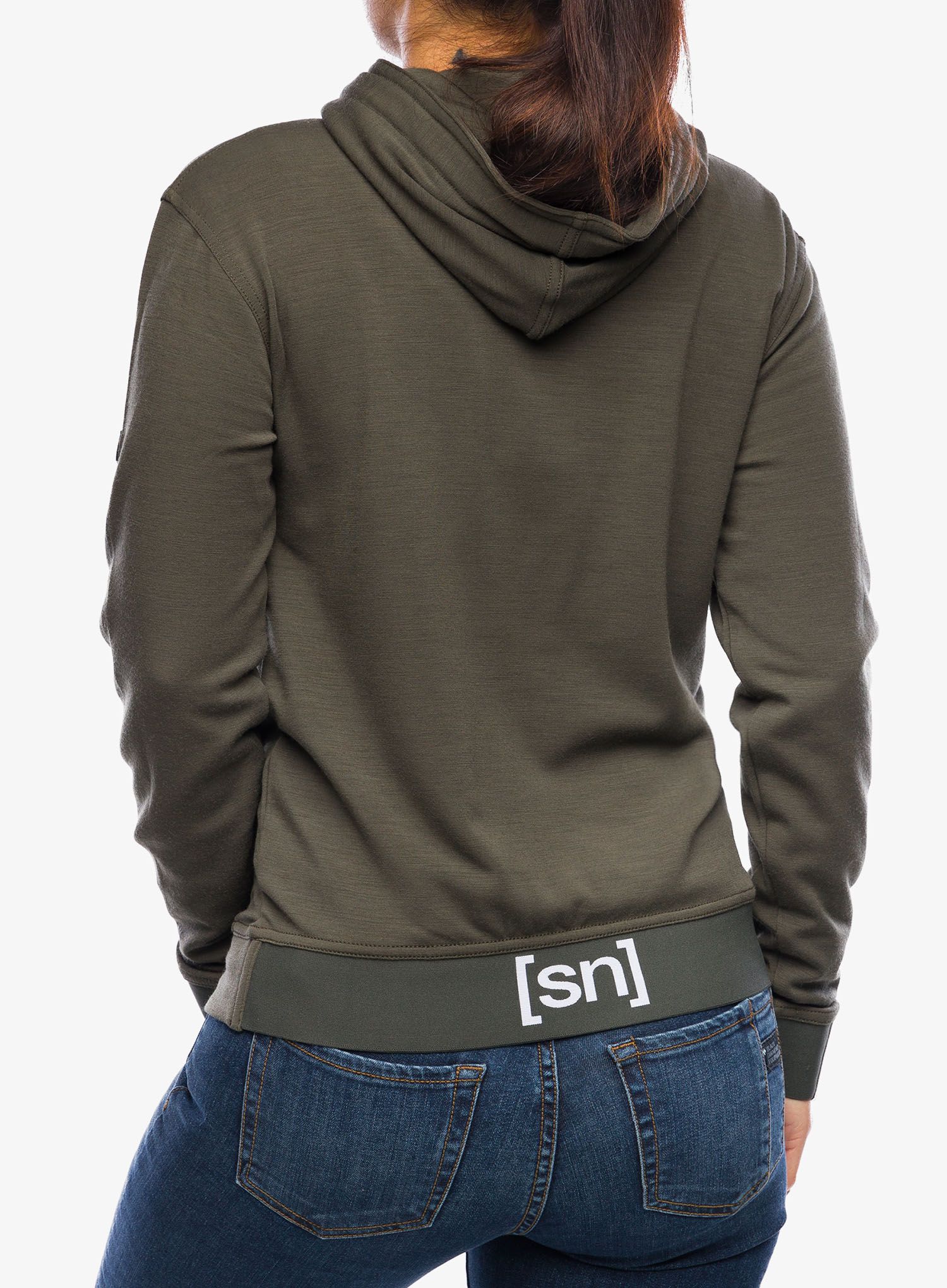 Кофта жіноча на замку Super.natural Solution Hoodie - black ink