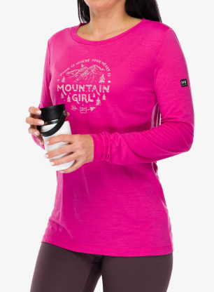 Кофта жіноча Super.natural Mountain Girl LS - pinky rose/white stone