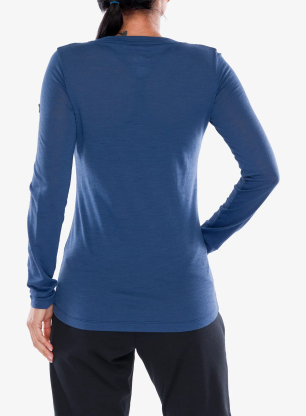 Кофта жіноча Super.natural Swiss Lodge LS - ocean blue/blueberry/fresh wht