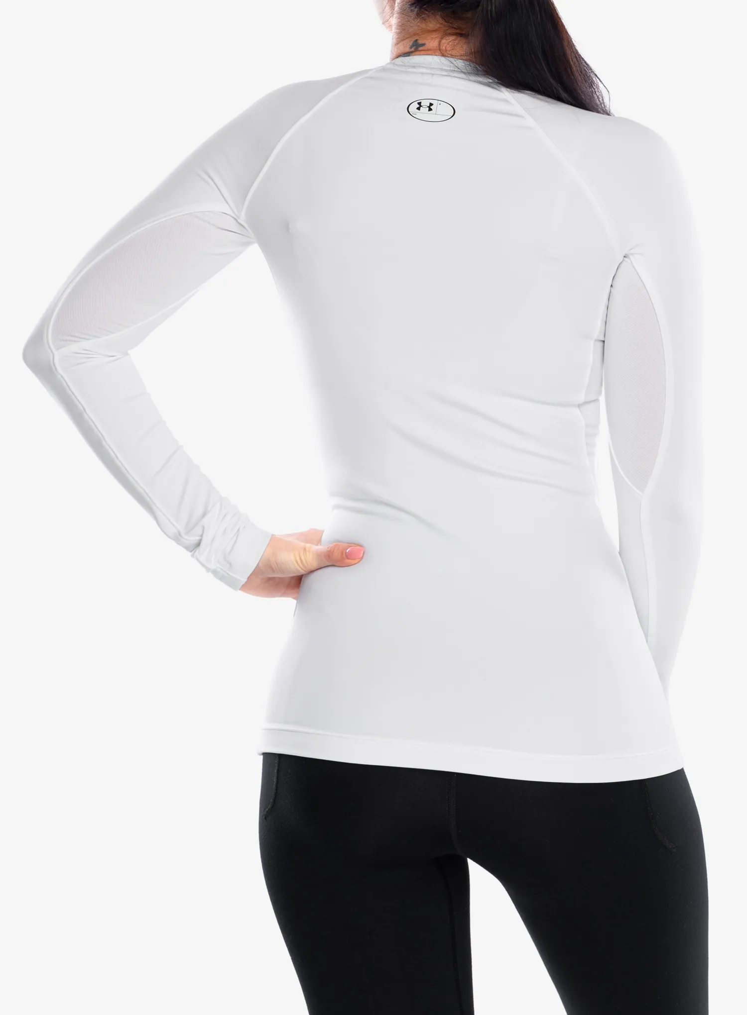 Кофта жіноча Under Armour ColdGear Authentics Crew - white/black