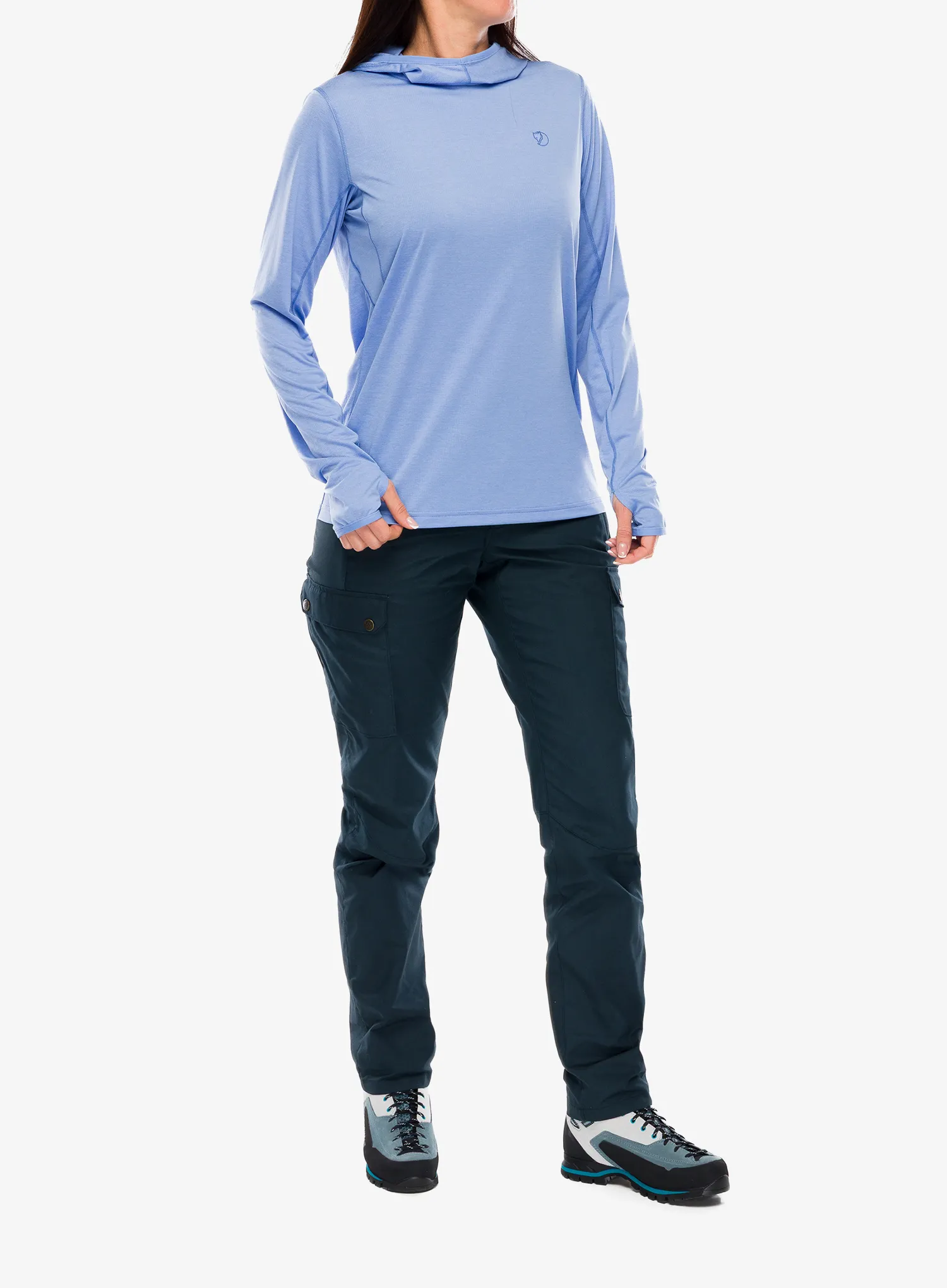 Кофта жіноча з каптуром Fjallraven Abisko Sun-hoodie - ultramarine