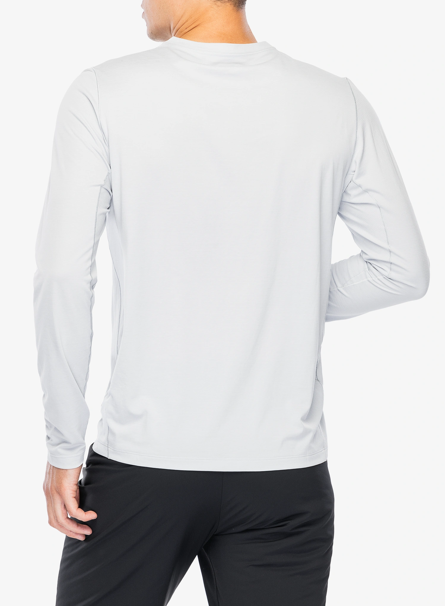 Кофта для бігу Arcteryx Cormac Logo LS - solitude heather/void